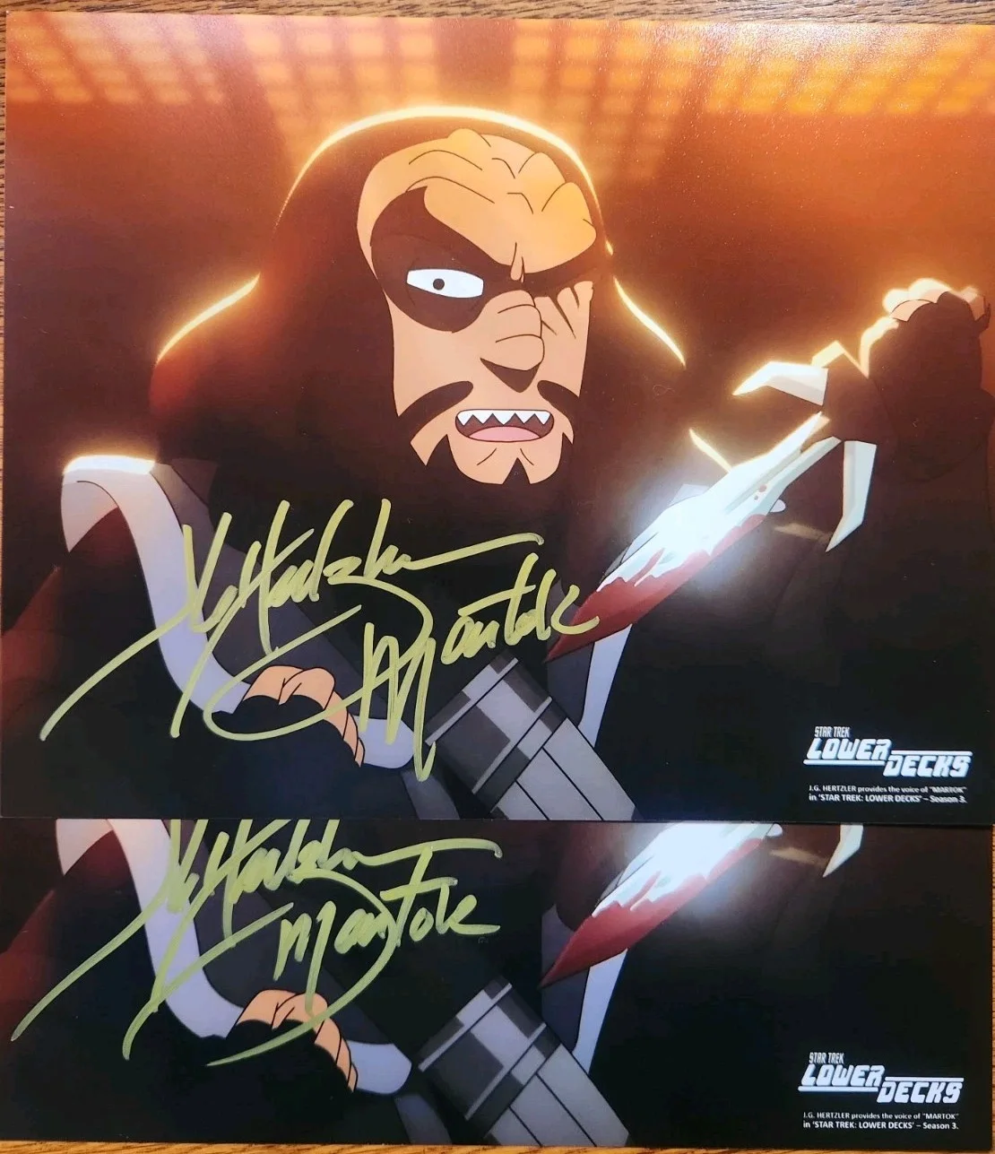 J.G. Hertzler — J.G. Hertzler Star Trek: Lower Decks Signed Martok 8x10 Photo Autograph