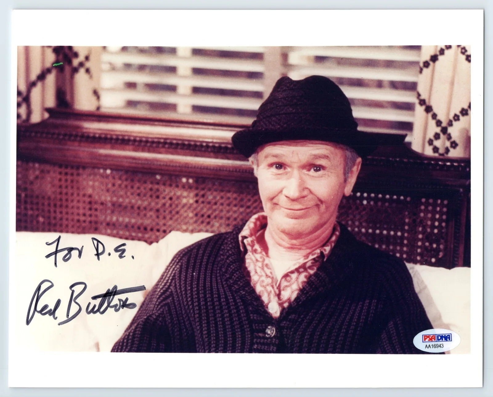 Red Buttons — Red Buttons Comedian Autographed Signed Color 8x10 Photo PSA DNA Authenticated, изображение 2