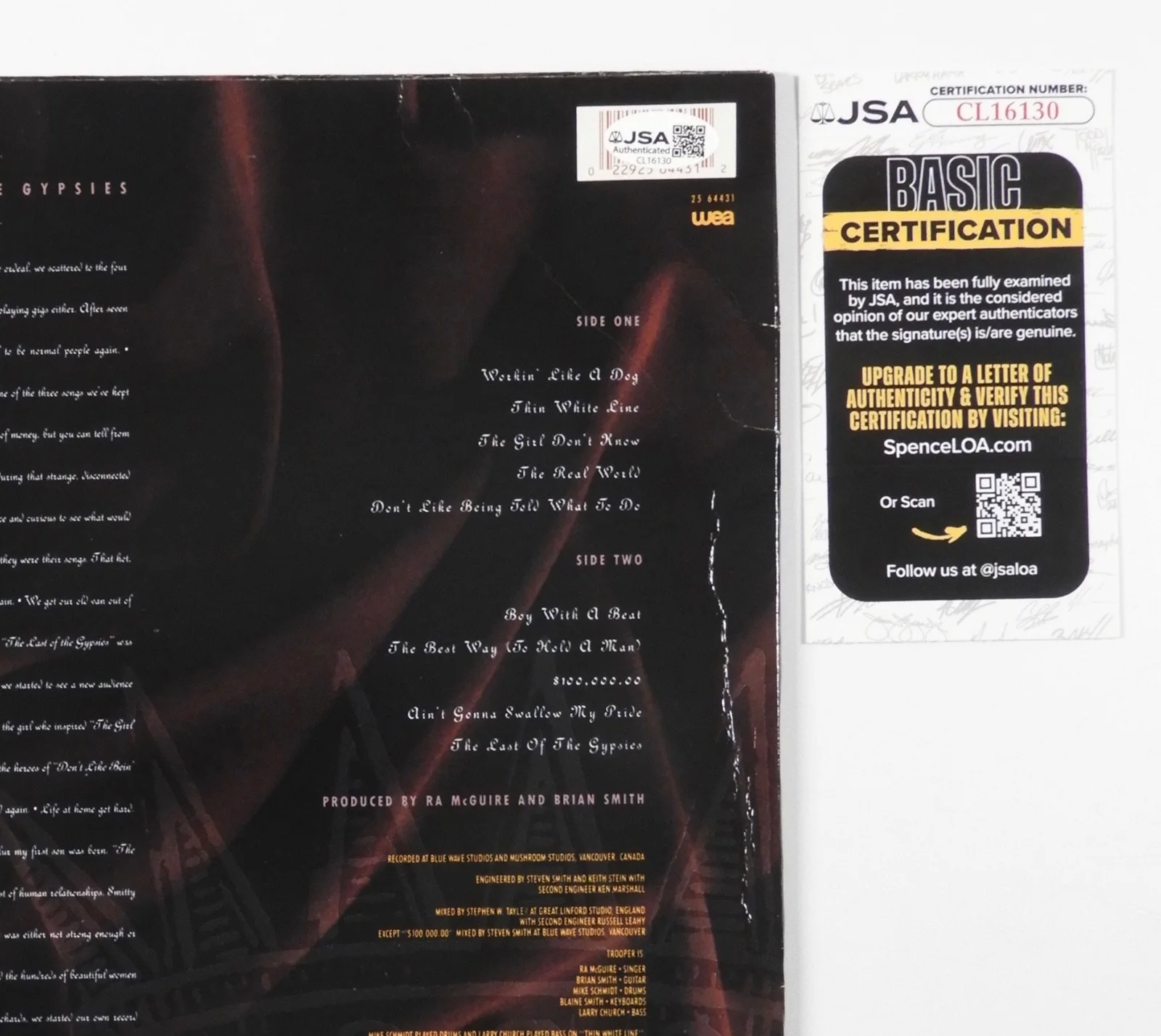 Tropper JSA Signed Autograph Album Record LP Vinyl, image 3