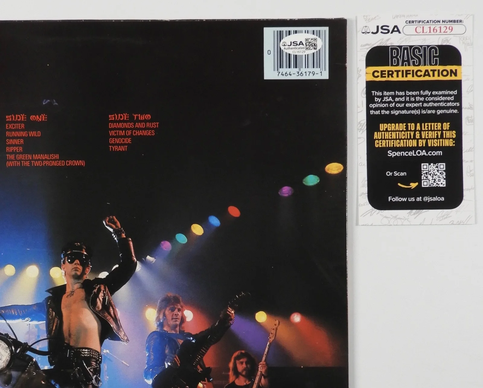 Judas Priest JSA Signed Autograph Album Record LP Vinyl Rob Halford Ian Hill, image 3