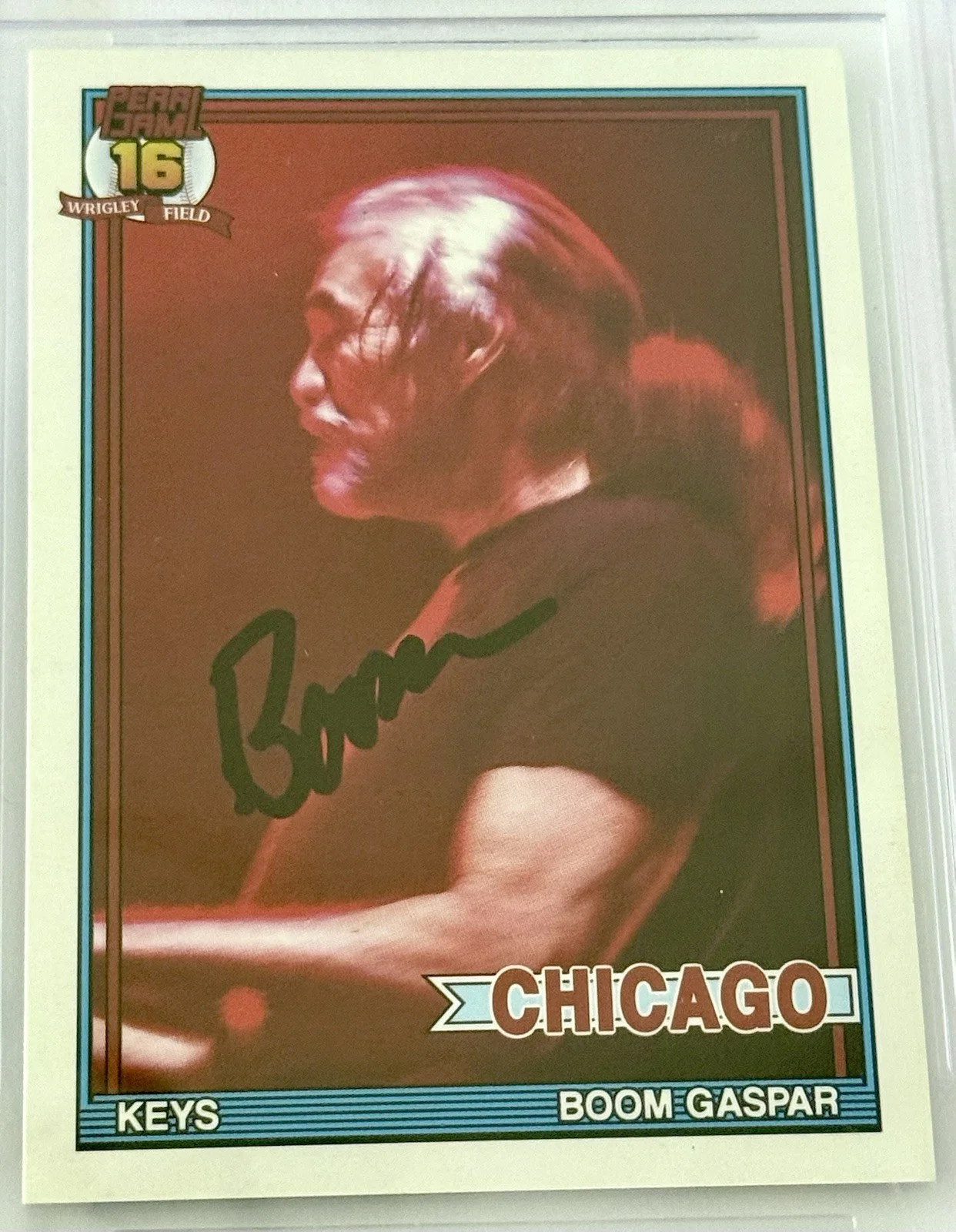 Boom Gaspar signed Pearl Jam Card Chicago Cubs Wrigley field 2016 beckett coa, изображение 2