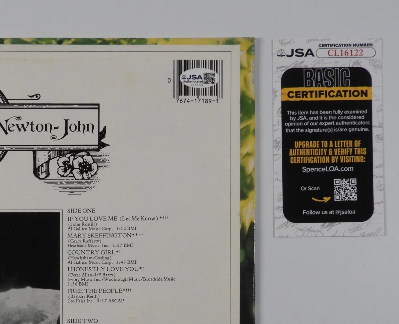 Olivia Newton-John JSA Signed Autograph Album Record LP Vinyl, изображение 3