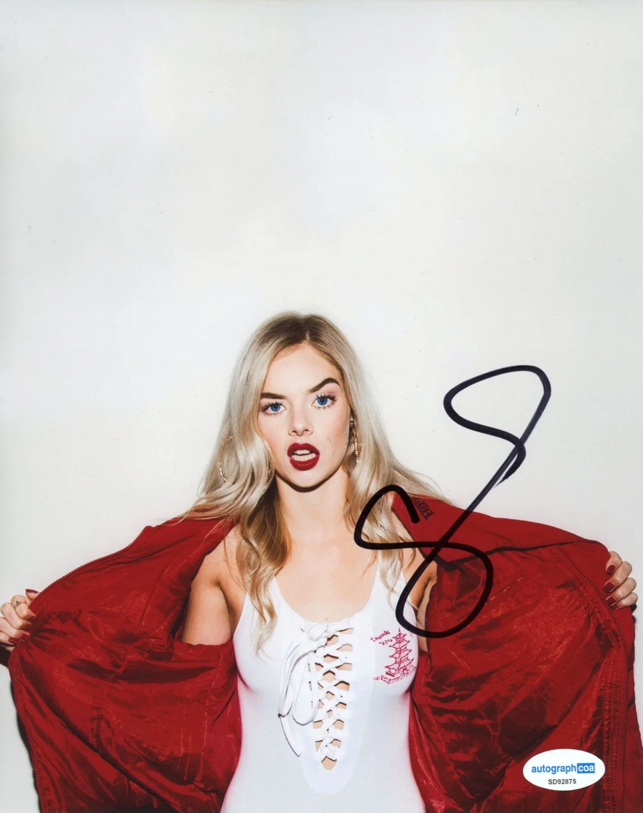 SAMARA WEAVING — Samara Weaving signed 8x10 Photo EXACT PROOF m Hot SEXY Ready Or Not ACOA COA, image 4