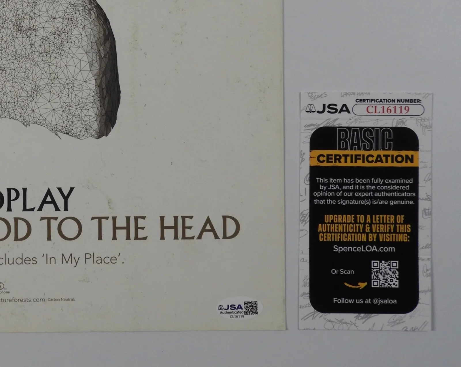 Coldplay JSA Signed Autograph Album Flat A Rush Of Blood Chris Martin Guy Jonny, image 3