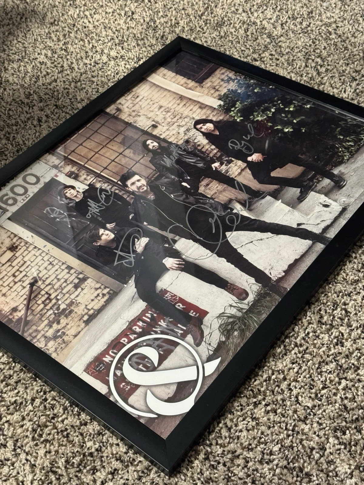 Framed Autographed Of Mice & Men Poster From “Restoring Force” Album, image 2