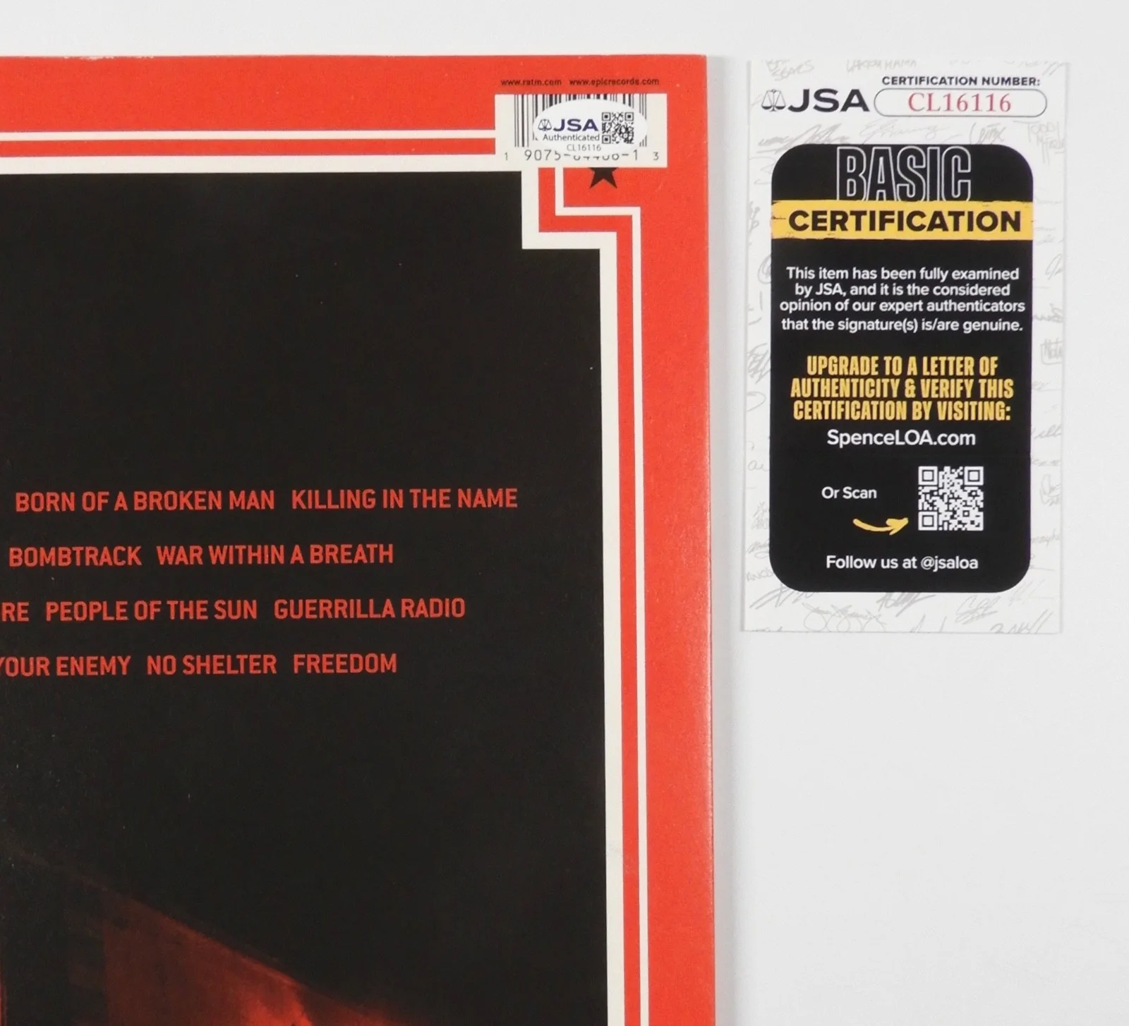 Tom Morello JSA Signed Autograph Album Record Vinyl Rage Against The Machine, изображение 3