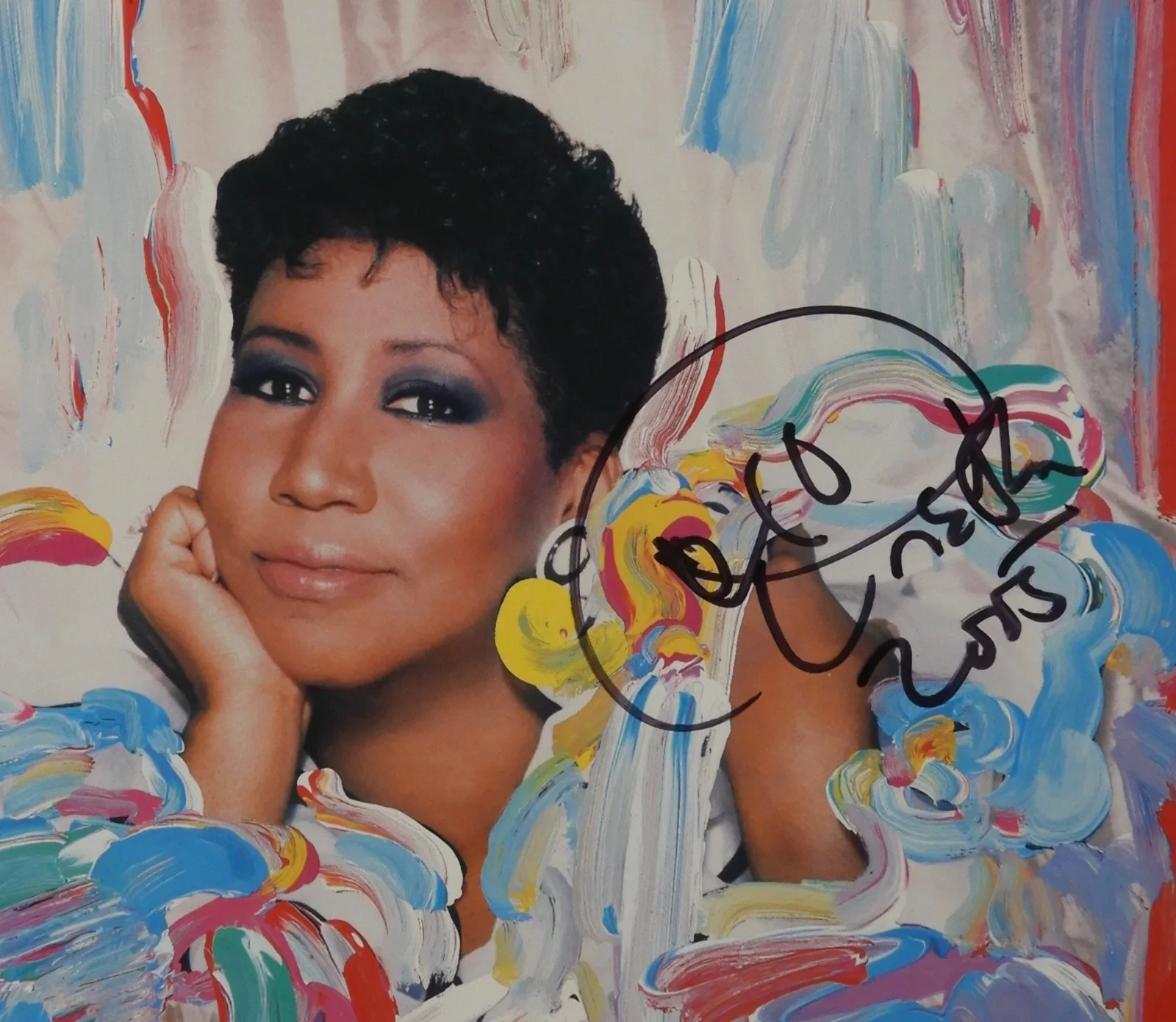 Aretha Franklin JSA Signed Autograph Record Album Vinyl Through The Storm, изображение 2