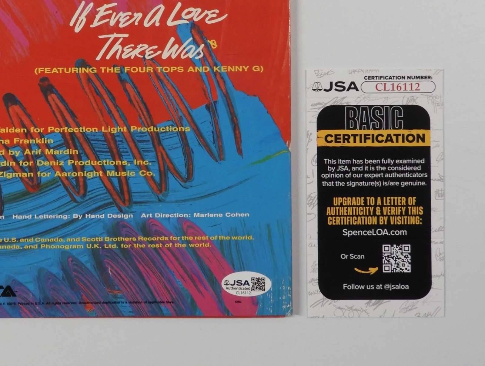 Aretha Franklin JSA Signed Autograph Record Album Vinyl Through The Storm, изображение 3