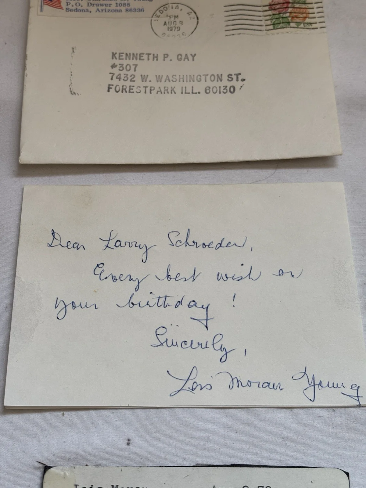 Silent Movie Stars Collection Birthday Greetings To Same Person. Envelopes, ‘70s, image 5