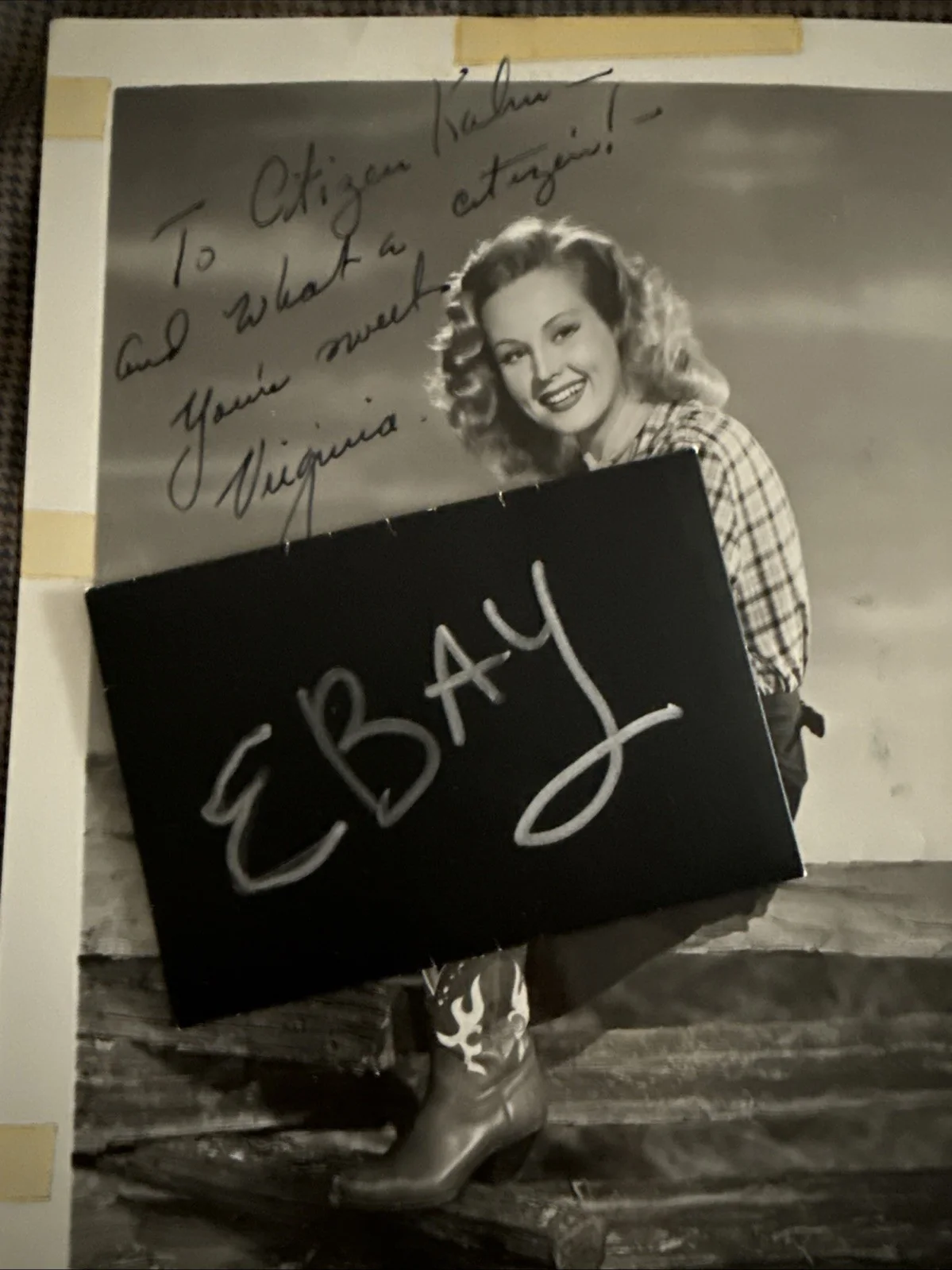 Virginia Mayo Vintage SIGNED PHOTO COA PSA Original Autograph, image 5