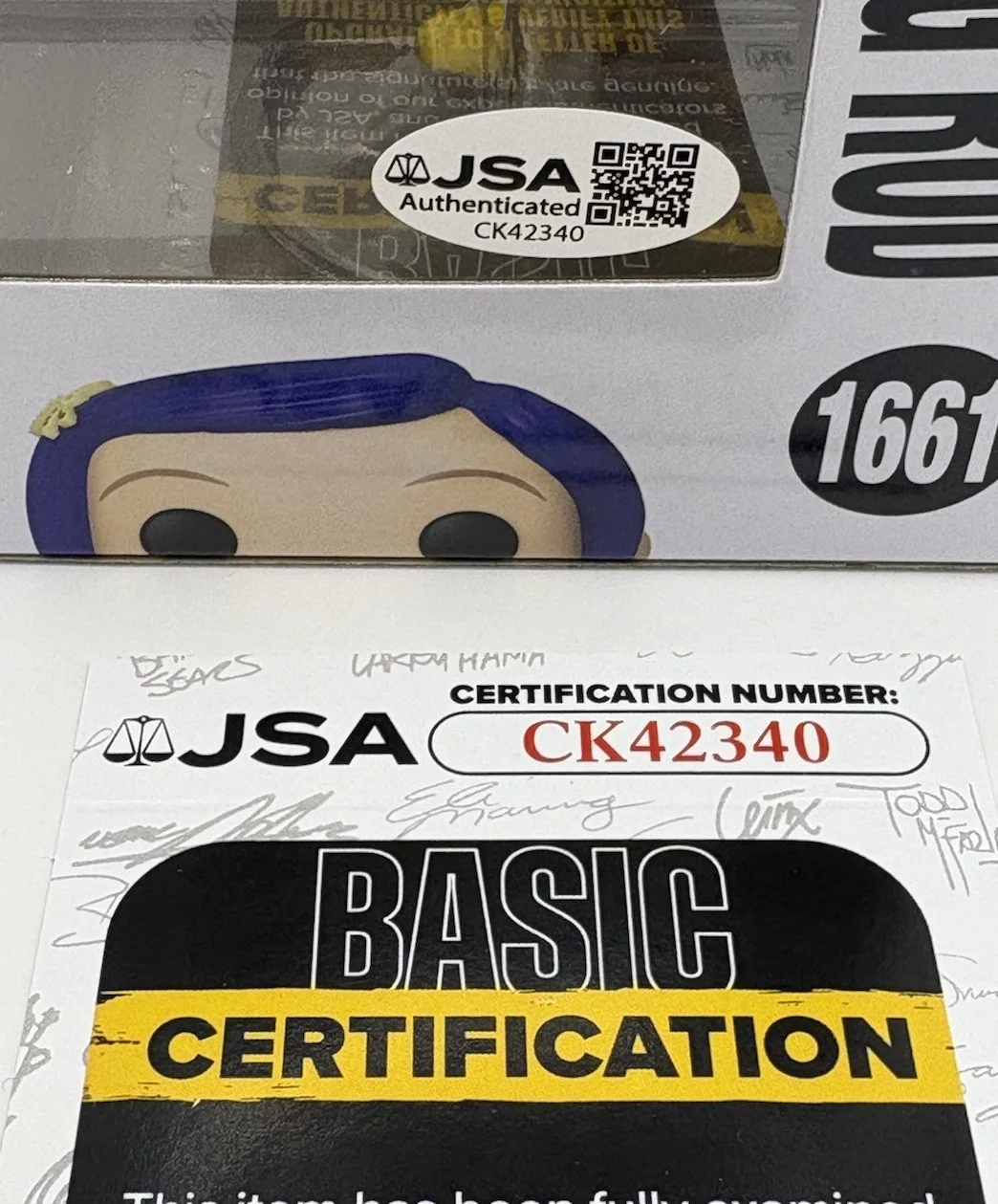Dakota Fanning — Dakota Fanning Signed Autographed Coraline With Dowsing Rod Funko POP Figure JSA, image 4