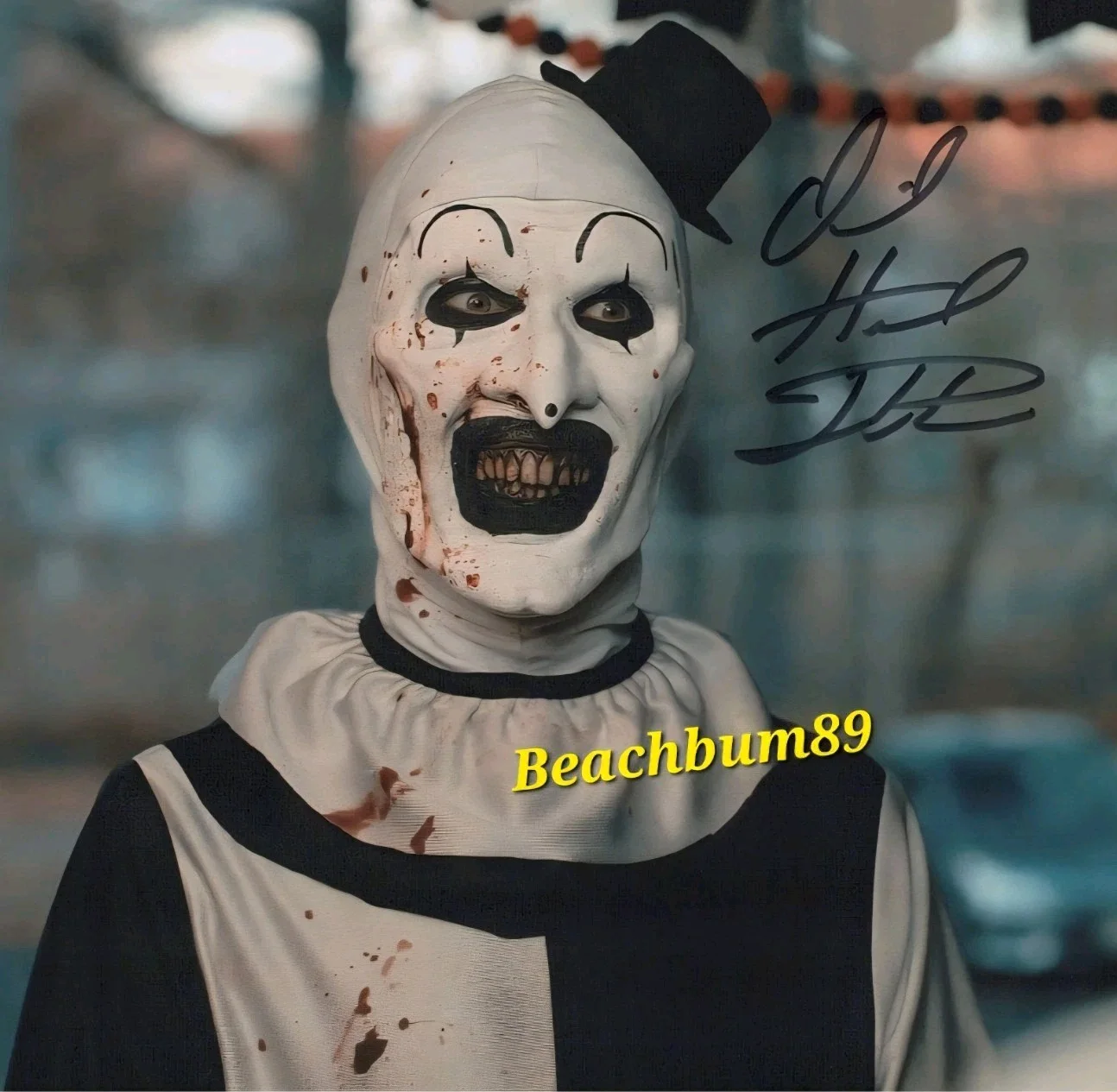David howard Thornton — DAVID HOWARD THORNTON 'Art The Clown' In "Terrifier" Signed 8x10 Photo W/COA., изображение 4