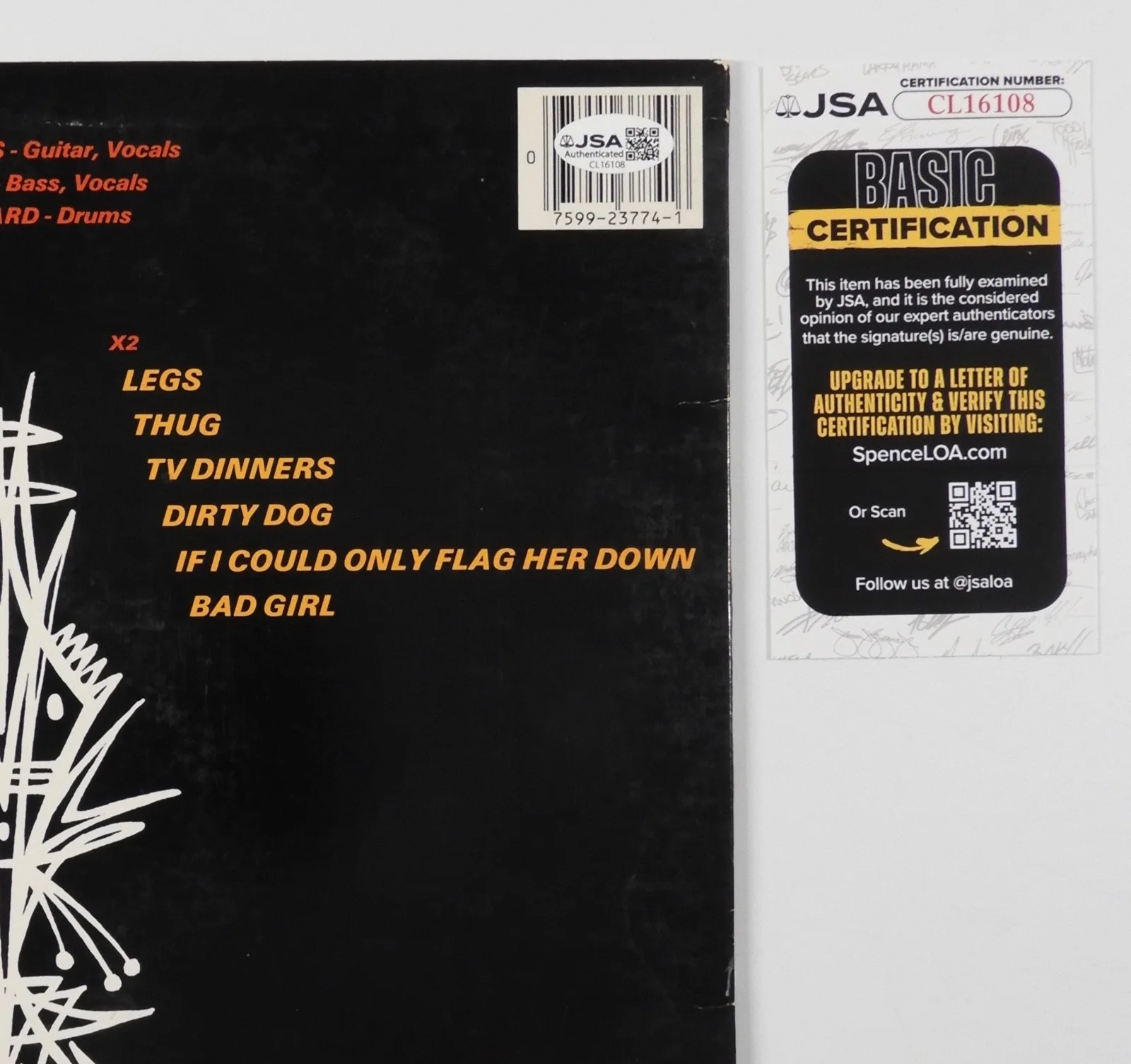 ZZ Top Signed JSA Autograph Album Record Vinyl Billy Gibbons Frank Beard, изображение 3