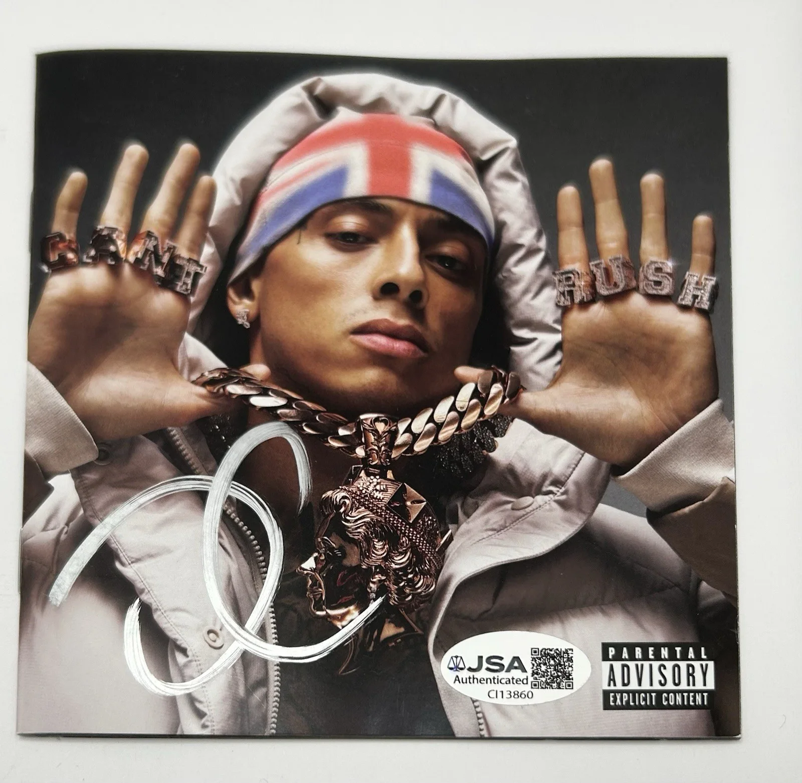 CENTRAL CEE — CENTRAL CEE SIGNED "CAN'T RUSH GREATNESS" CD WITH FRAME RARE UK RAP - JSA COA, image 4