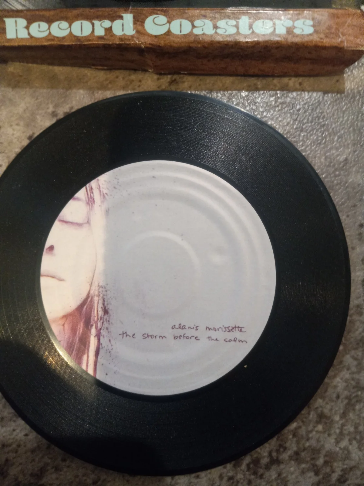 Alanis Morissette Coasters, Mini Vinyl Records, Set Of 4 Album Covers, image 4