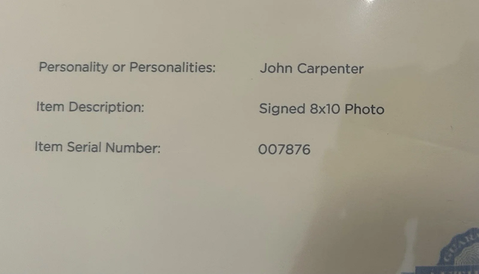 John Carpenter — John Carpenter Signed 8x10 Photo – The Thing – COA, image 2