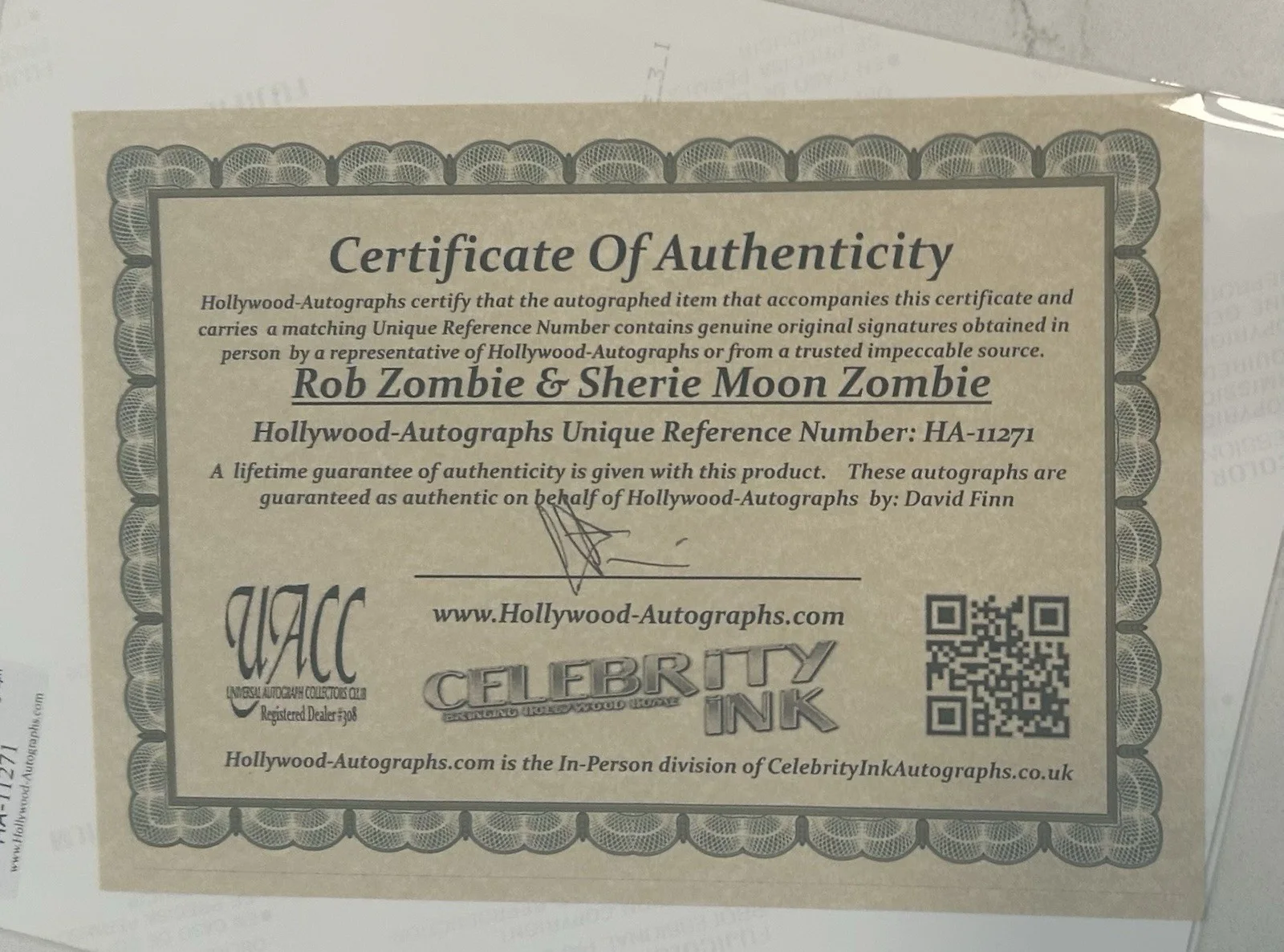 Rob Zombie, Sherie Moon Zombie — Rob Zombie & Sheri Moon Zombie Signed Halloween 8x10 Photo w/ Celebrity Ink COA, изображение 2
