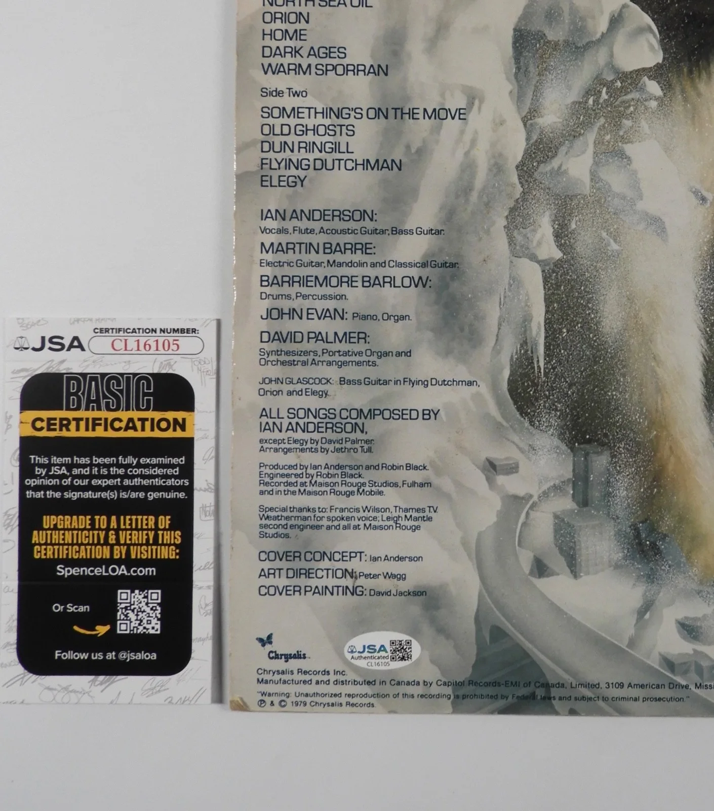 Jethro Tull Martin Barre JSA Signed Autograph Album Record Vinyl Stormwatch, изображение 3
