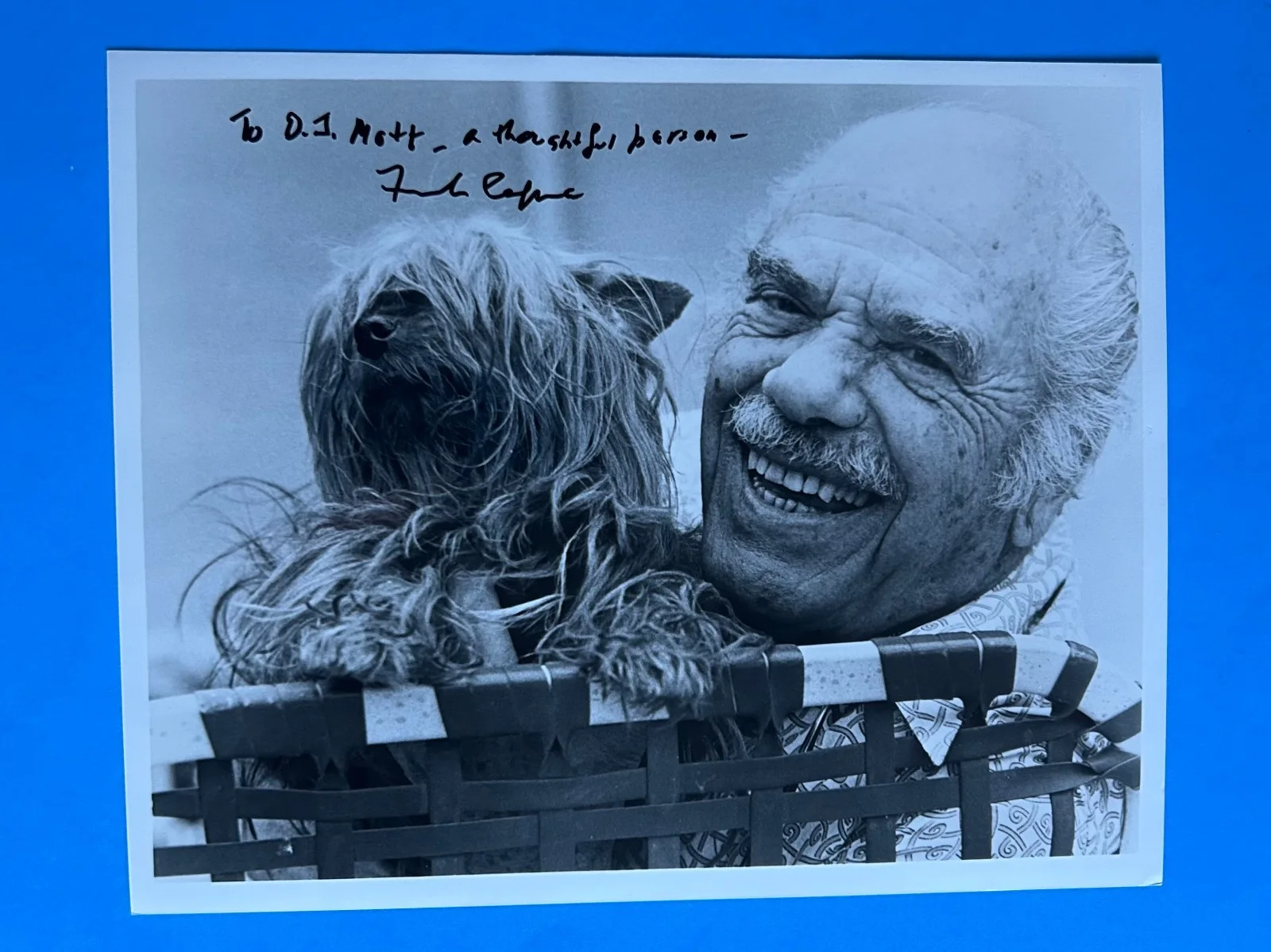 Frank Capra — Frank Capra (It's a Wonderful Life) Boldly Hand Autographed Signed Photograph