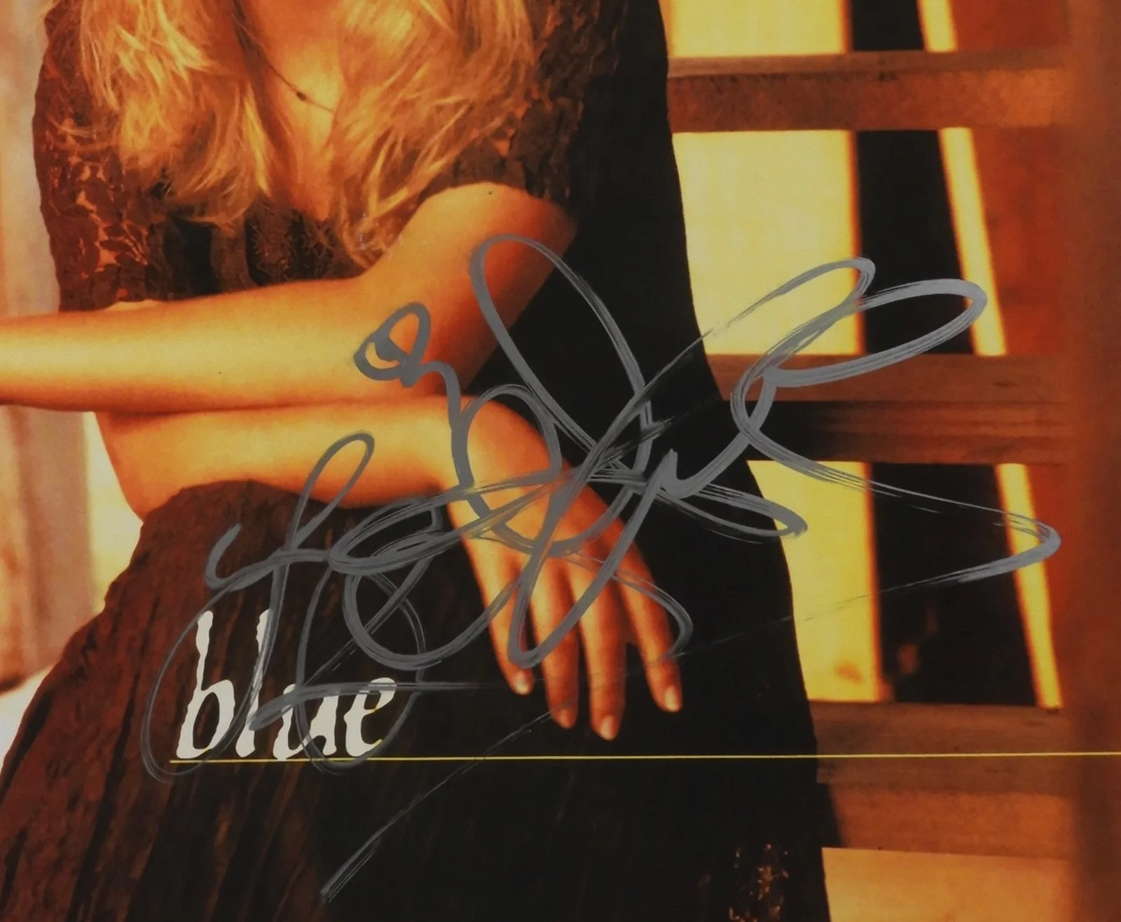 LeAnn Rimes Signed Autograph Album JSA Record Vinyl Blue, image 2