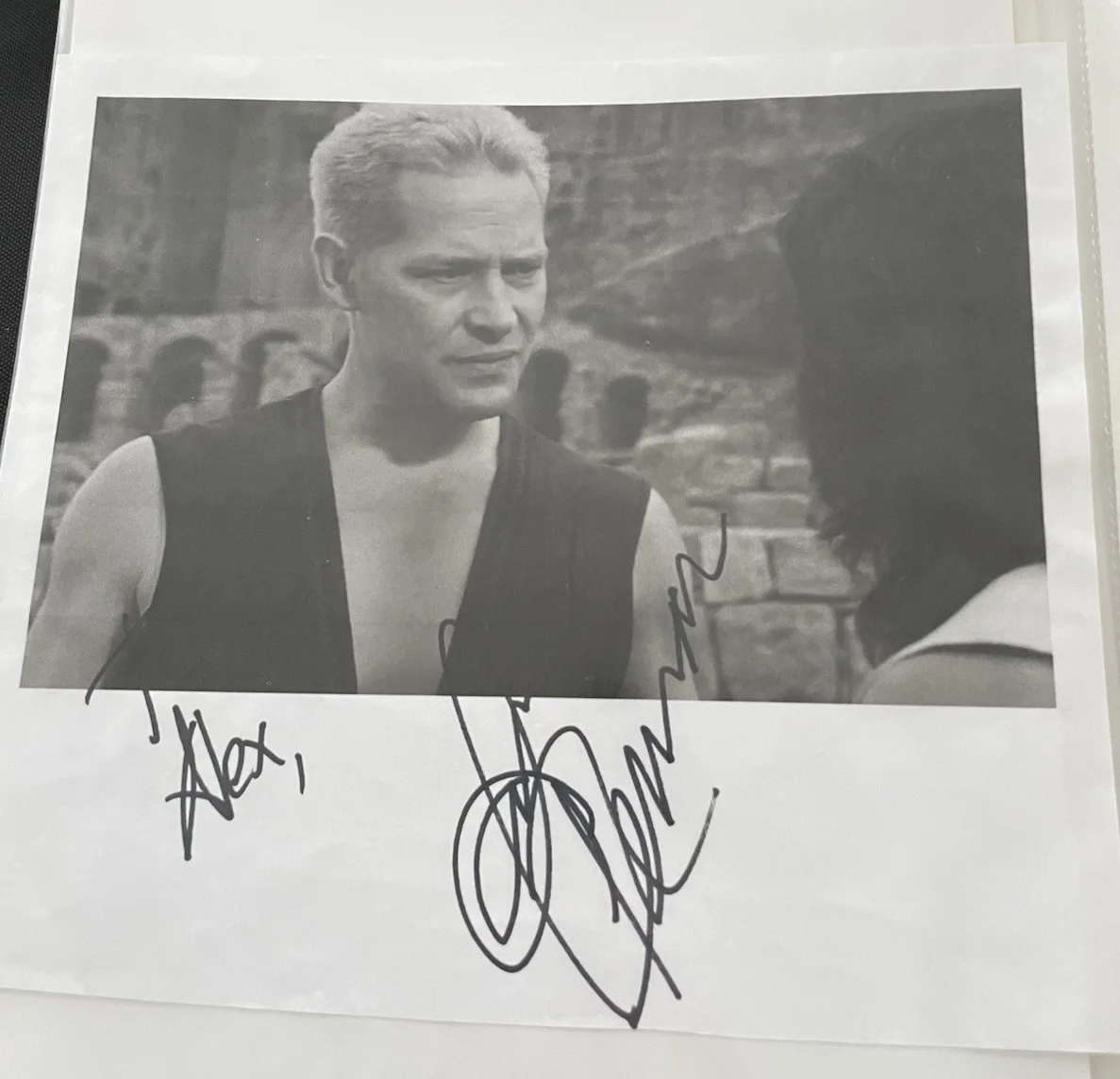 James Remar — James Remar AUTOGRAPH Signed Piece Of Paper Photo As Raiden Mortal Kombat Rare