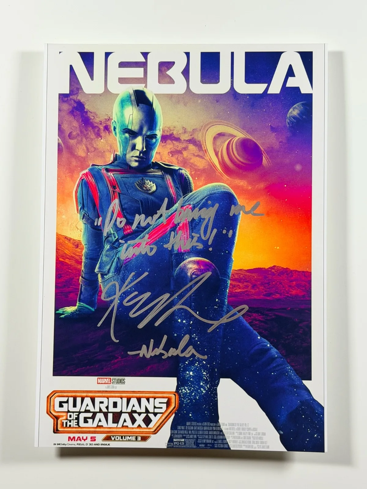 Karen Gillan — Karen Gillan Signed 8x11 Guardians Vol. 3 Nebula Photo Inscribed COA