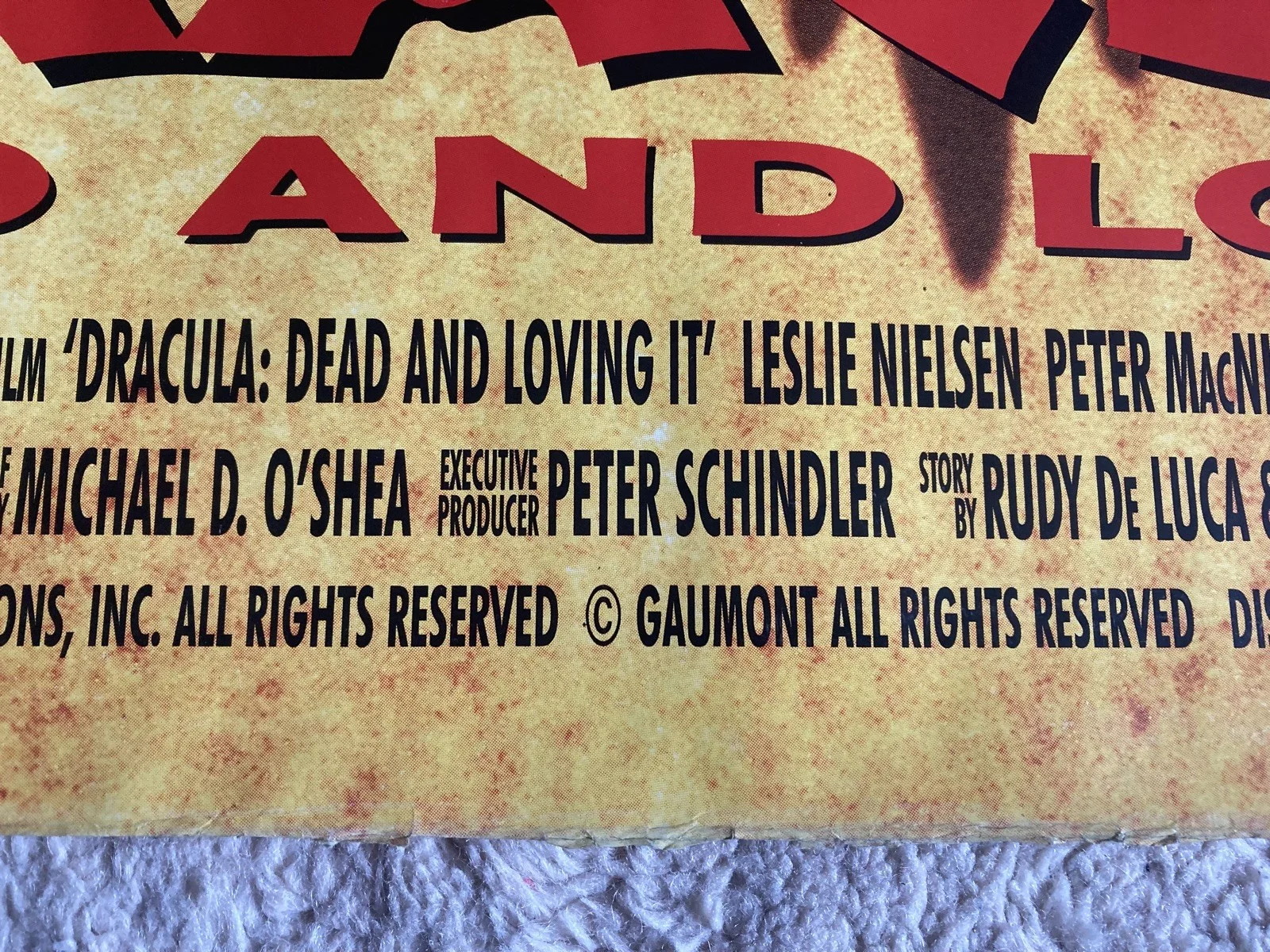 Dracula: Dead & Loving It! Original UK Quad Poster, image 2