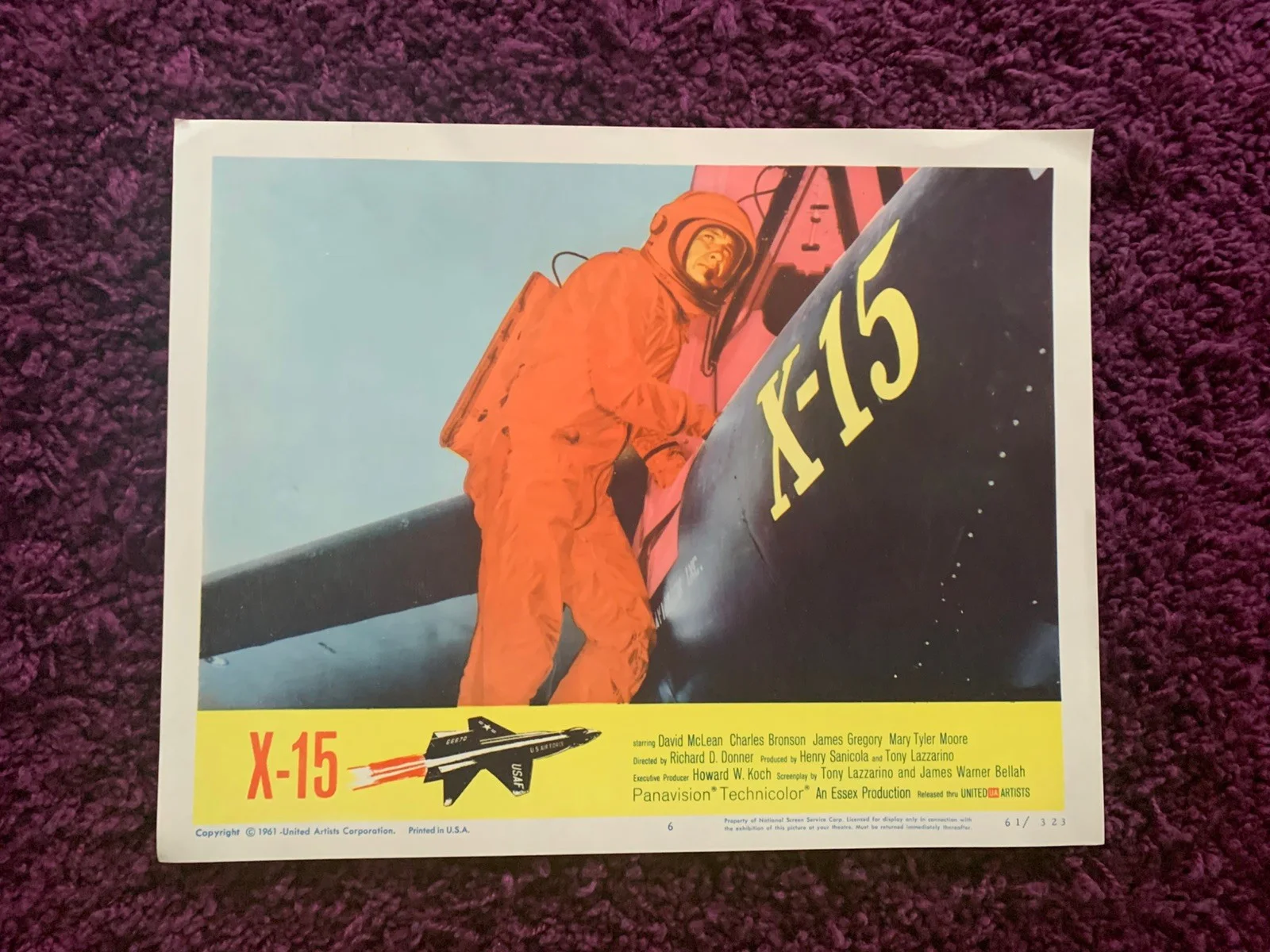 X-15 Movie US Lobby Card Set 1-8 1961 Charles Bronson, изображение 2