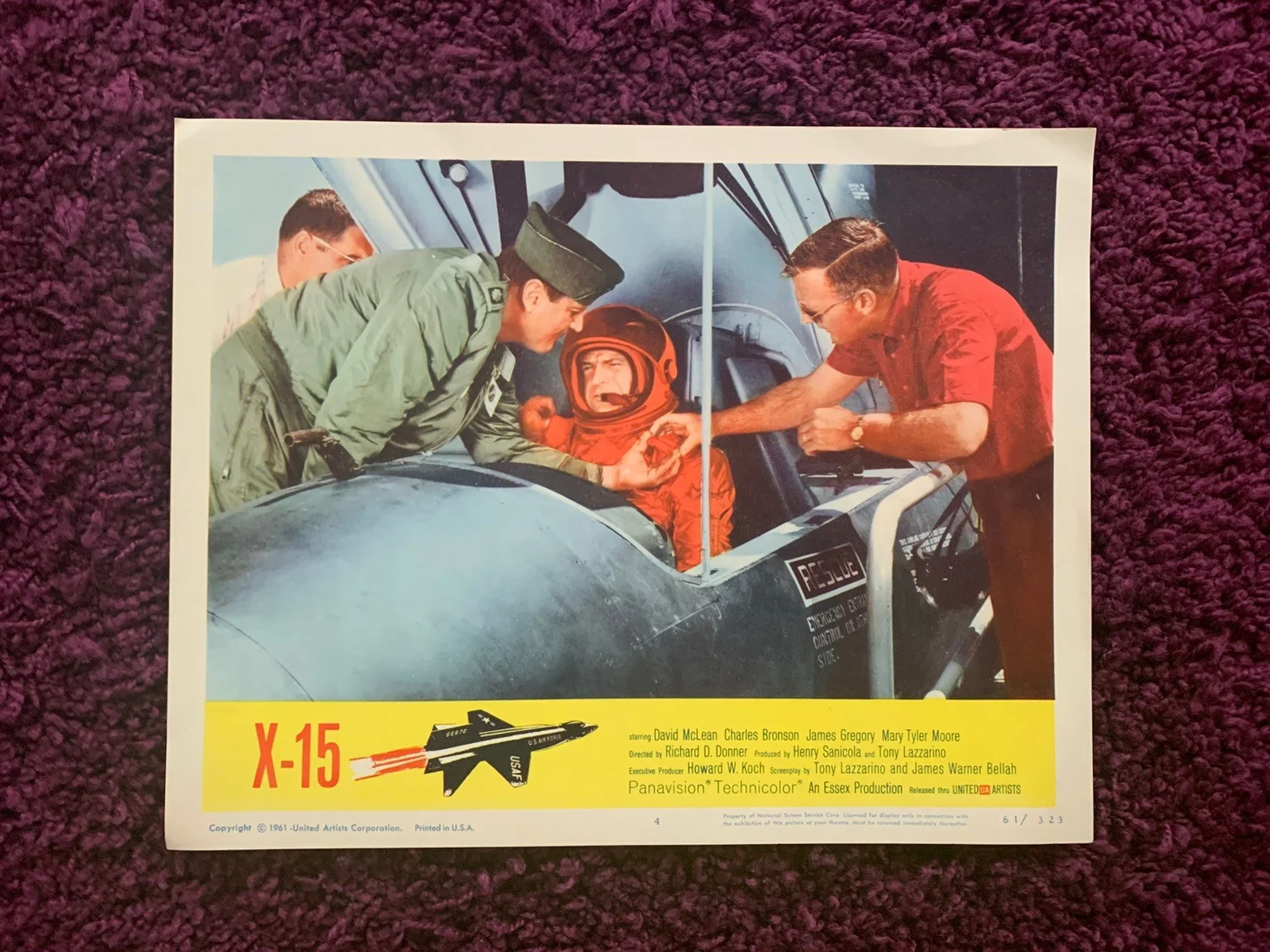 X-15 Movie US Lobby Card Set 1-8 1961 Charles Bronson, изображение 5