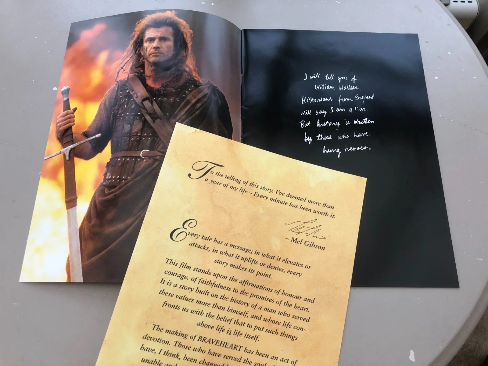 Braveheart Film 1995 Press Kit Release Promo Brochure Gibson New, image 2