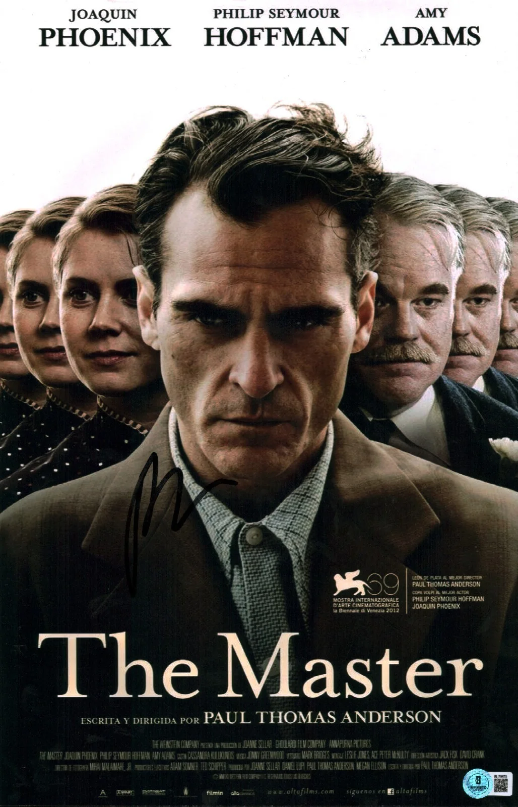 Paul Thomas Anderson — Paul Thomas Anderson Signed The Master Director 11x17 Photo Poster BAS COA