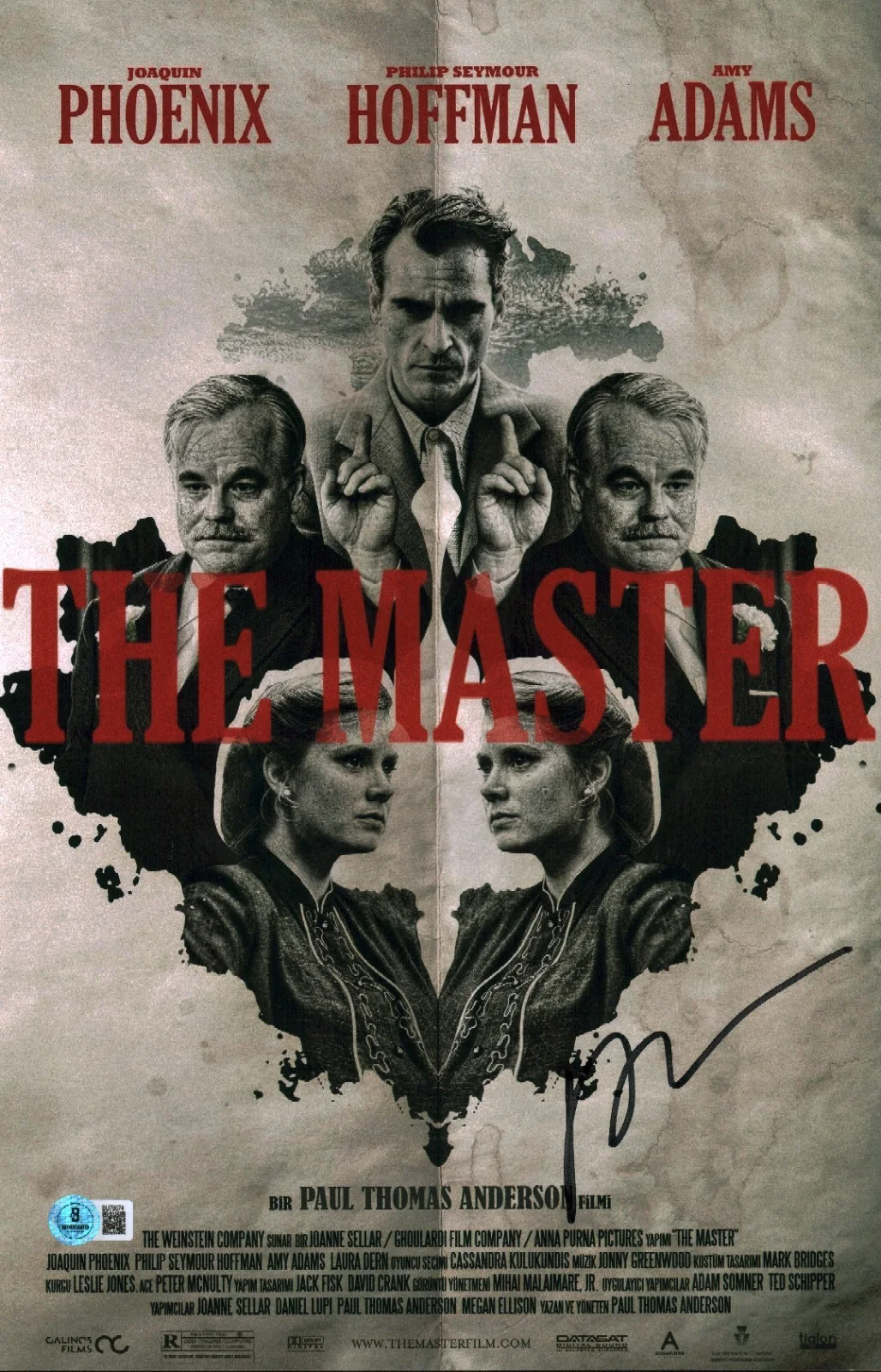 Paul Thomas Anderson — Paul Thomas Anderson Signed The Master Director 11x17 Photo Poster BAS COA
