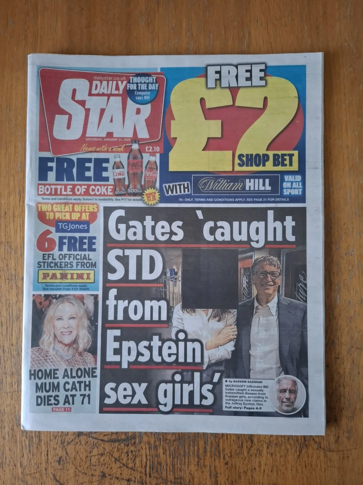 Daily Star, 31st January 2026 - Sad Passing Of Home Alone Star, Catherine O'Hara, изображение 2