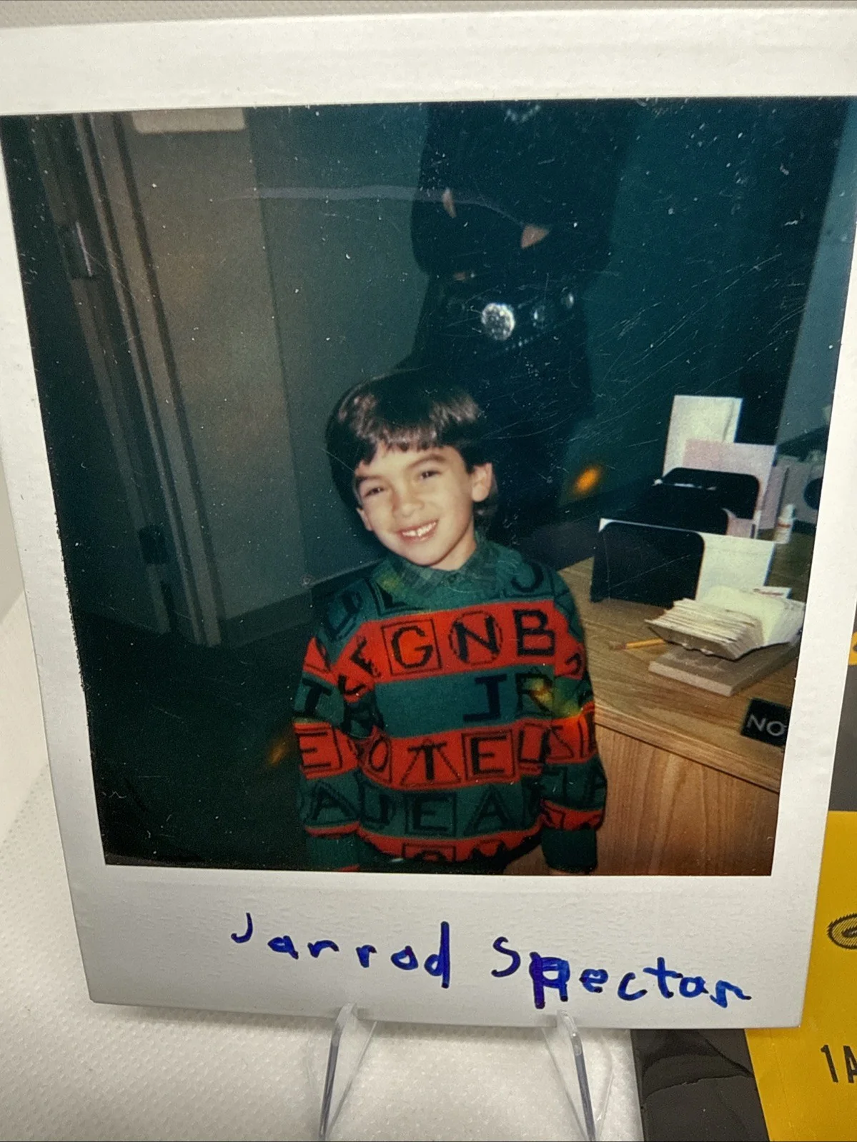 Jarrod Spector Signed Polaroid Broadway Jersey Boys /Beautiful Cher Show, изображение 2
