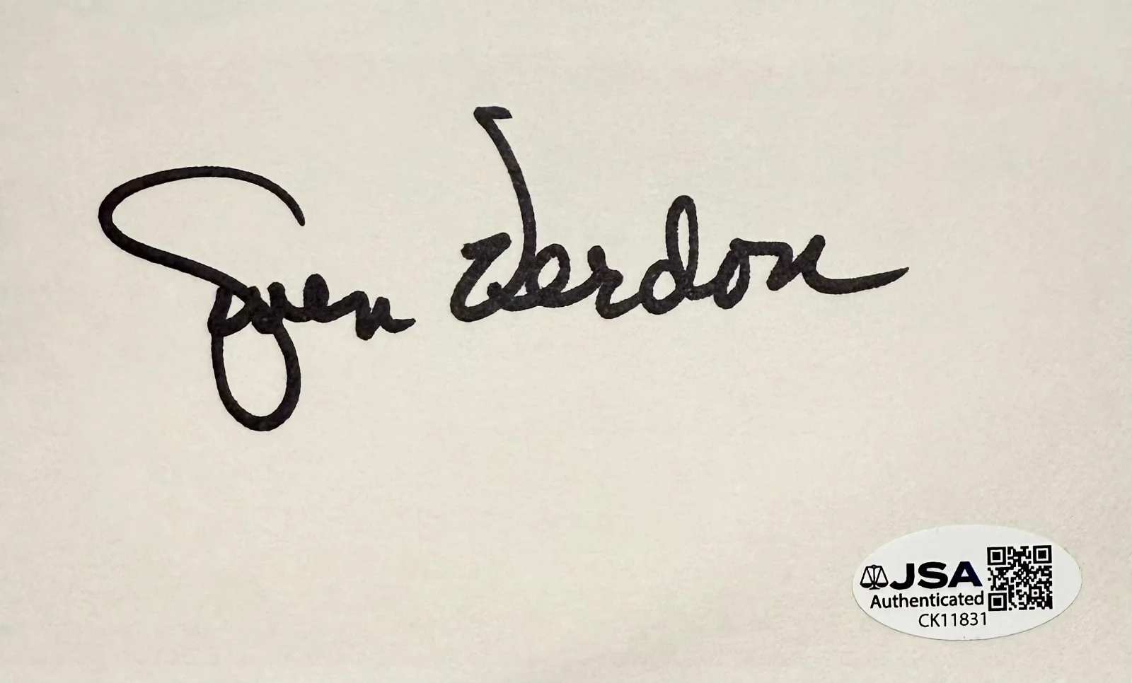 Gwen Verdon — GWEN VERDON Autographed Signed 3" x 5" INDEX CARD Damn Yankees JSA CERTIFIED, image 3