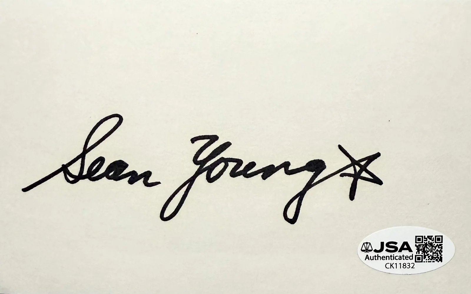 Sean Young — SEAN YOUNG Autographed SIGNED 3" x 5" INDEX CARD No Way Out DUNE JSA CERTIFIED, изображение 3