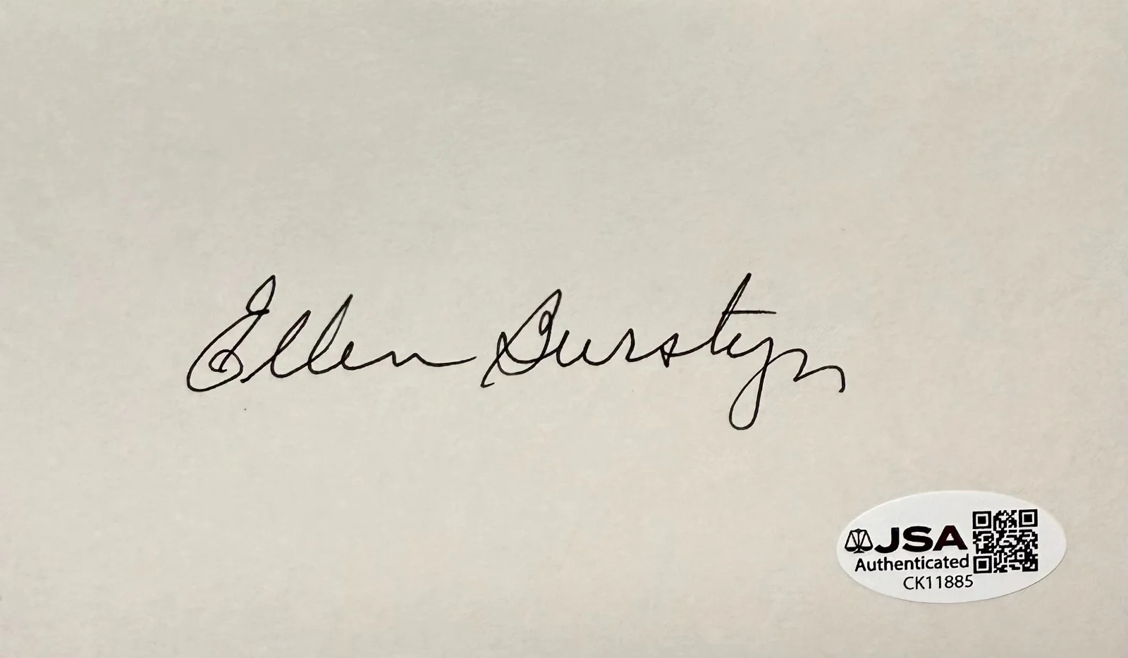Ellen Burstyn — ELLEN BURSTYN SIGNED Autographed 3"x 5" INDEX CARD Requiem for a Dream JSA CERT, image 3