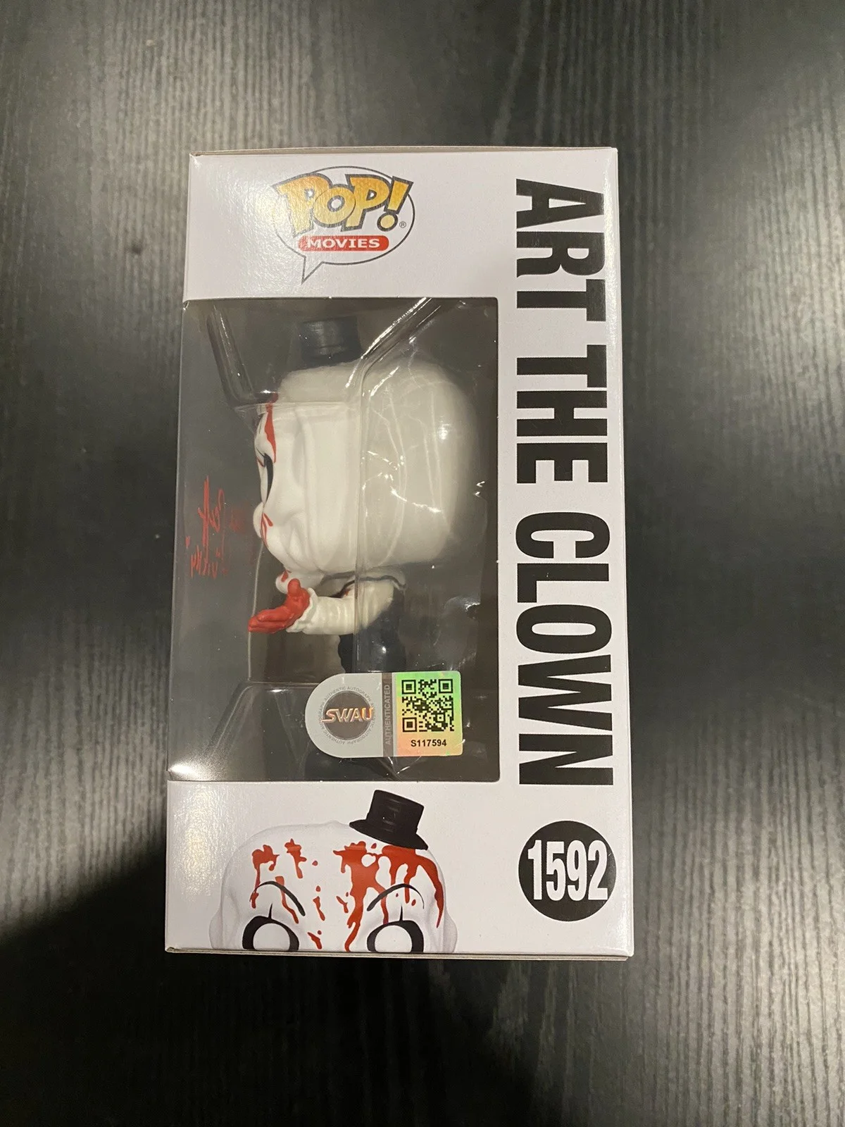 Samantha Scaffidi — Samantha Scaffidi Signed Terrifier Art The Clown Funko Pop SWAU Certification, изображение 2