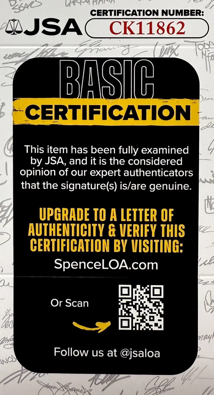 Robert Stack — ROBERT STACK Signed Autographed 3" x 5" INDEX CARD MOST WANTED JSA CERTIFIED, image 2