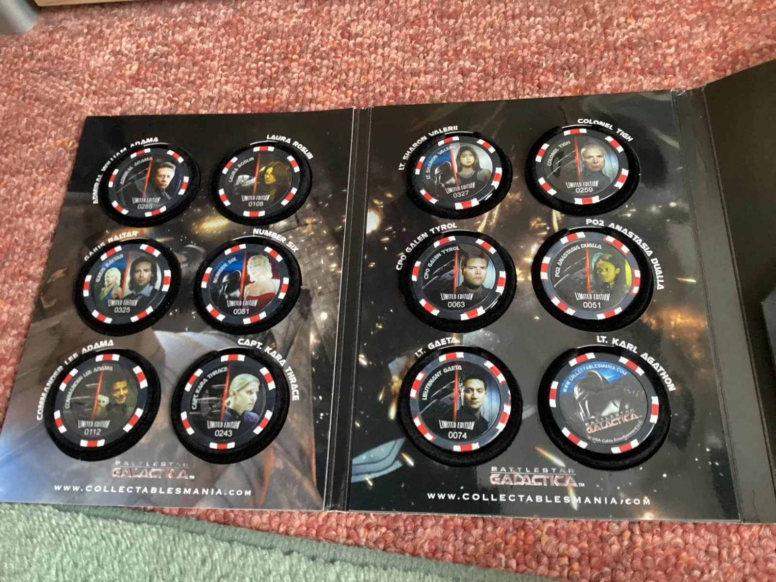 BATTLESTAR GALACTIA LIMITED EDITION SET 12 POKER CHIPS, image 5