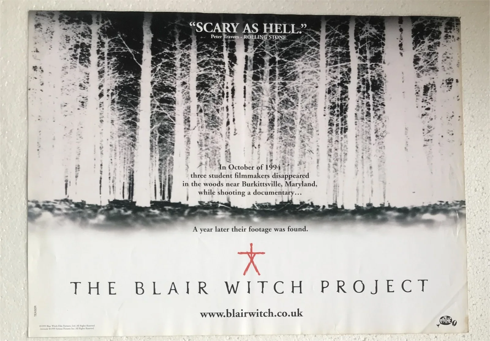 The Blair Witch Project (1999) 2 x mini alternate Movie Posters (16 x 12 inches), изображение 2