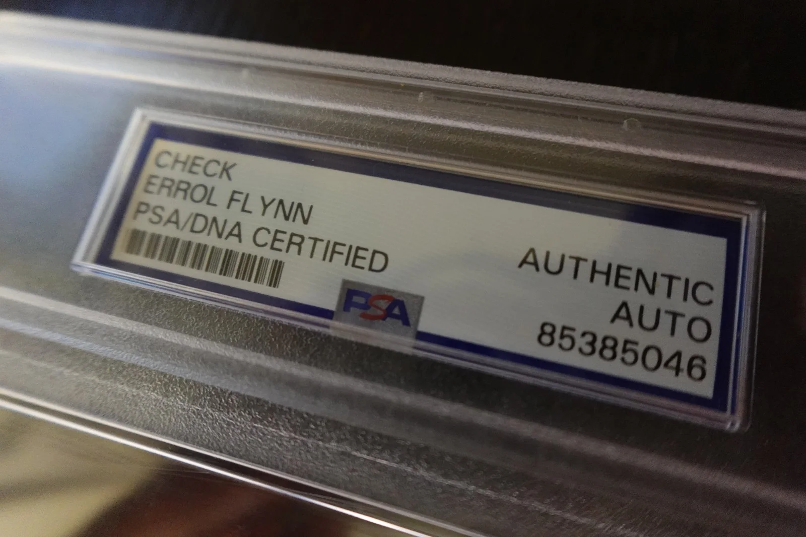 Errol Flynn Autographed Bank Check Hollywood Film Actor PSA SLABBED, изображение 2