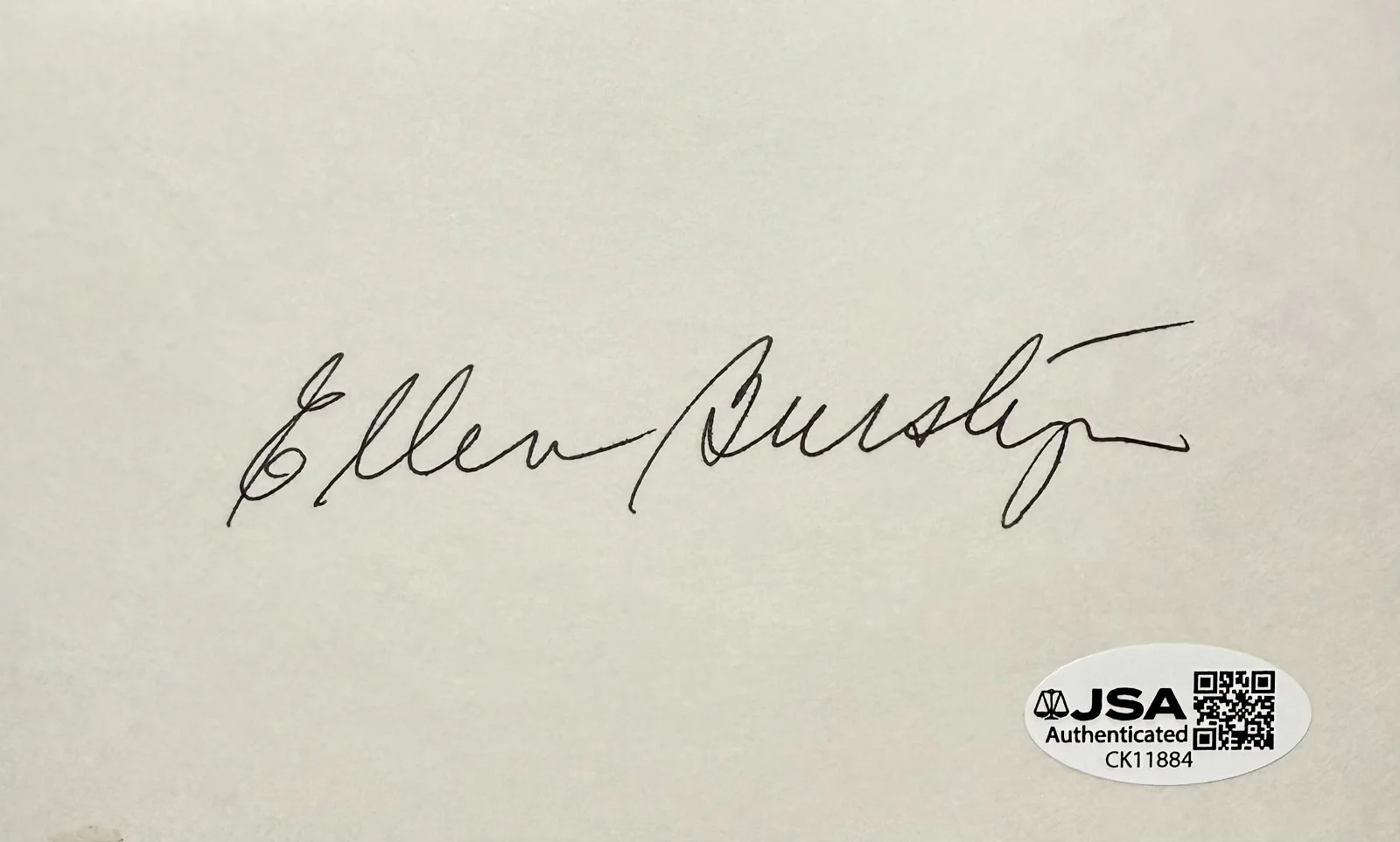 Ellen Burstyn — ELLEN BURSTYN SIGNED Autographed 3"x 5" INDEX CARD THE EXORCIST JSA CERTIFIED