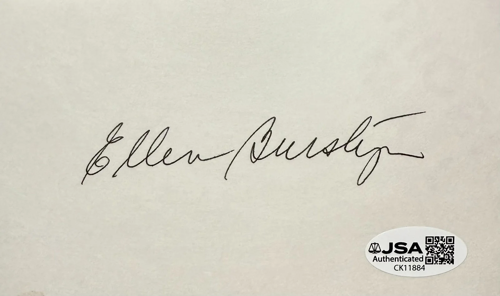 Ellen Burstyn — ELLEN BURSTYN SIGNED Autographed 3"x 5" INDEX CARD THE EXORCIST JSA CERTIFIED, изображение 3
