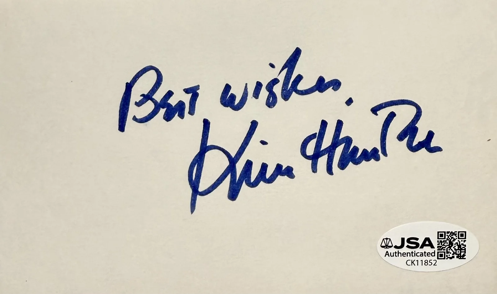 Kim Hunter — KIM HUNTER Autographed Signed 3 x 5 INDEX CARD PLANET OF THE APES JSA CERTIFIED, изображение 3