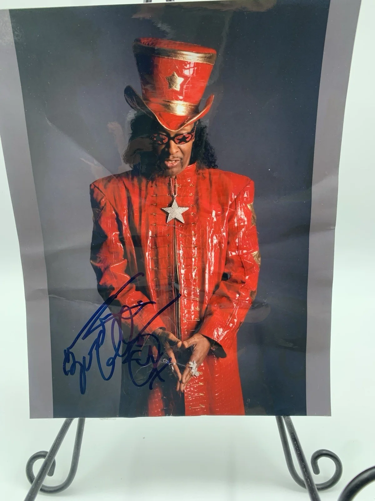 Bootsy Collins 2 Concert Photos Signed & COA See Pics (One Damaged) Funkadelic., изображение 5
