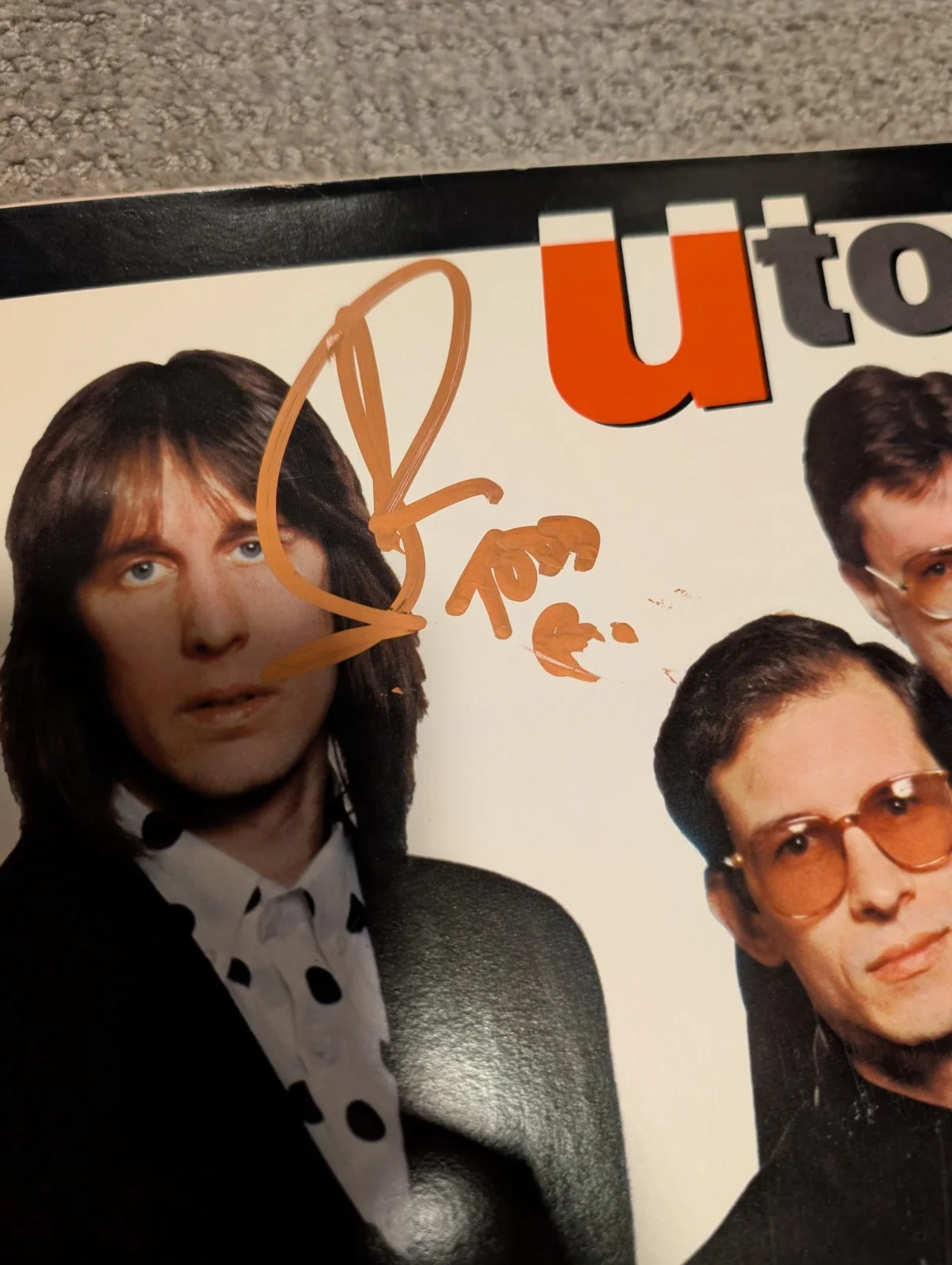 Todd Rundgren and Band Autographed Utopia Album 1982, изображение 2
