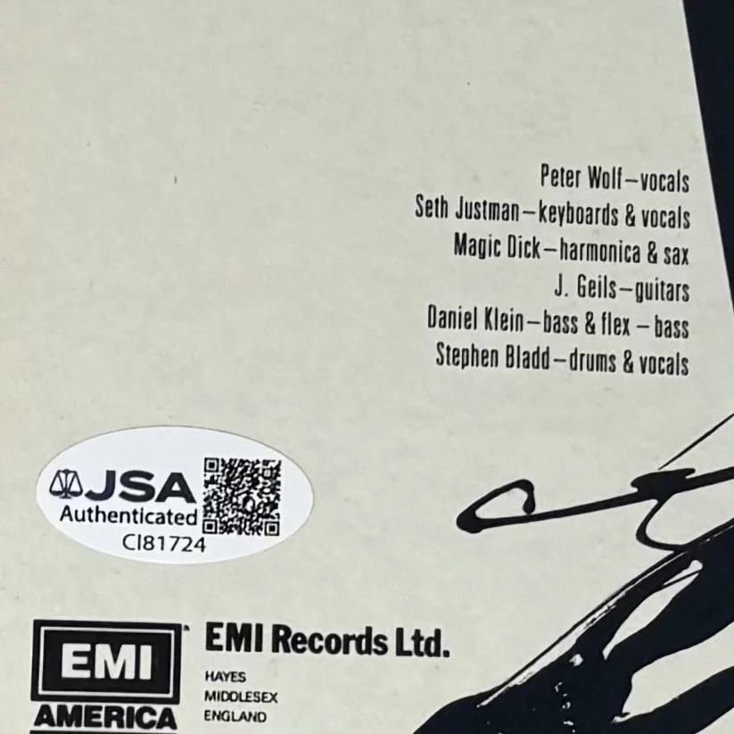 The J. Geils Band Signed Autograph Freeze Frame Vinyl Record Album by 3 JSA COA, изображение 5