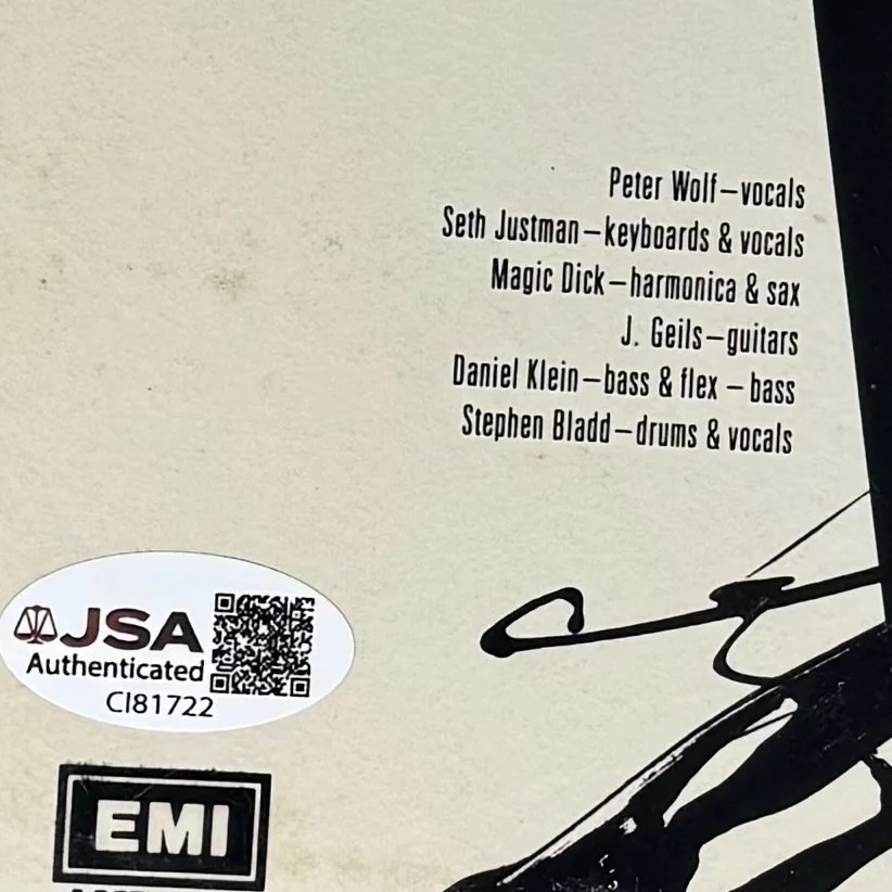 The J. Geils Band Signed Autograph Freeze Frame Vinyl Record Album by 3 JSA COA, изображение 5