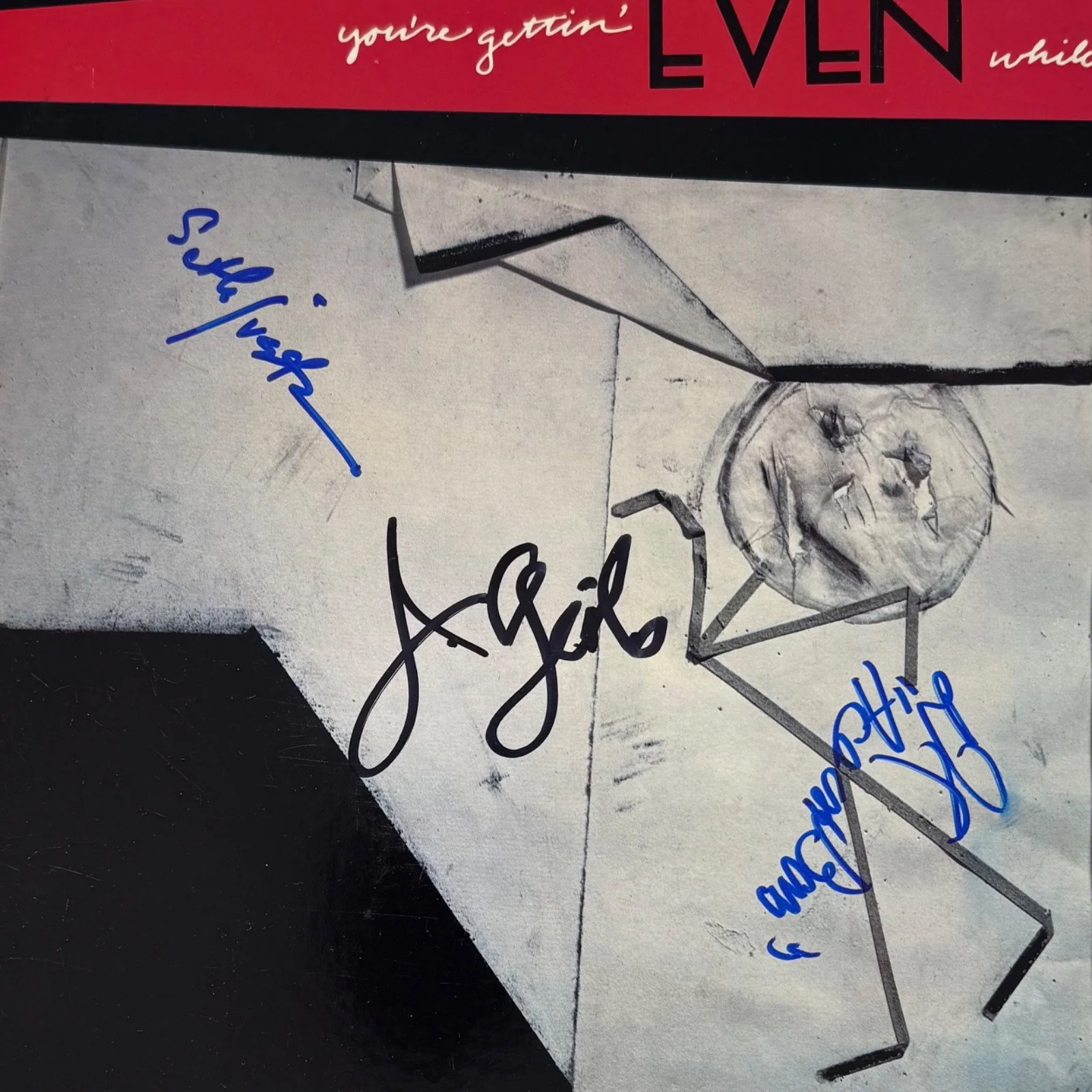 The J. Geils Band Signed You're Gettin' Even Odd Vinyl Record Album by 3 JSA COA, изображение 2